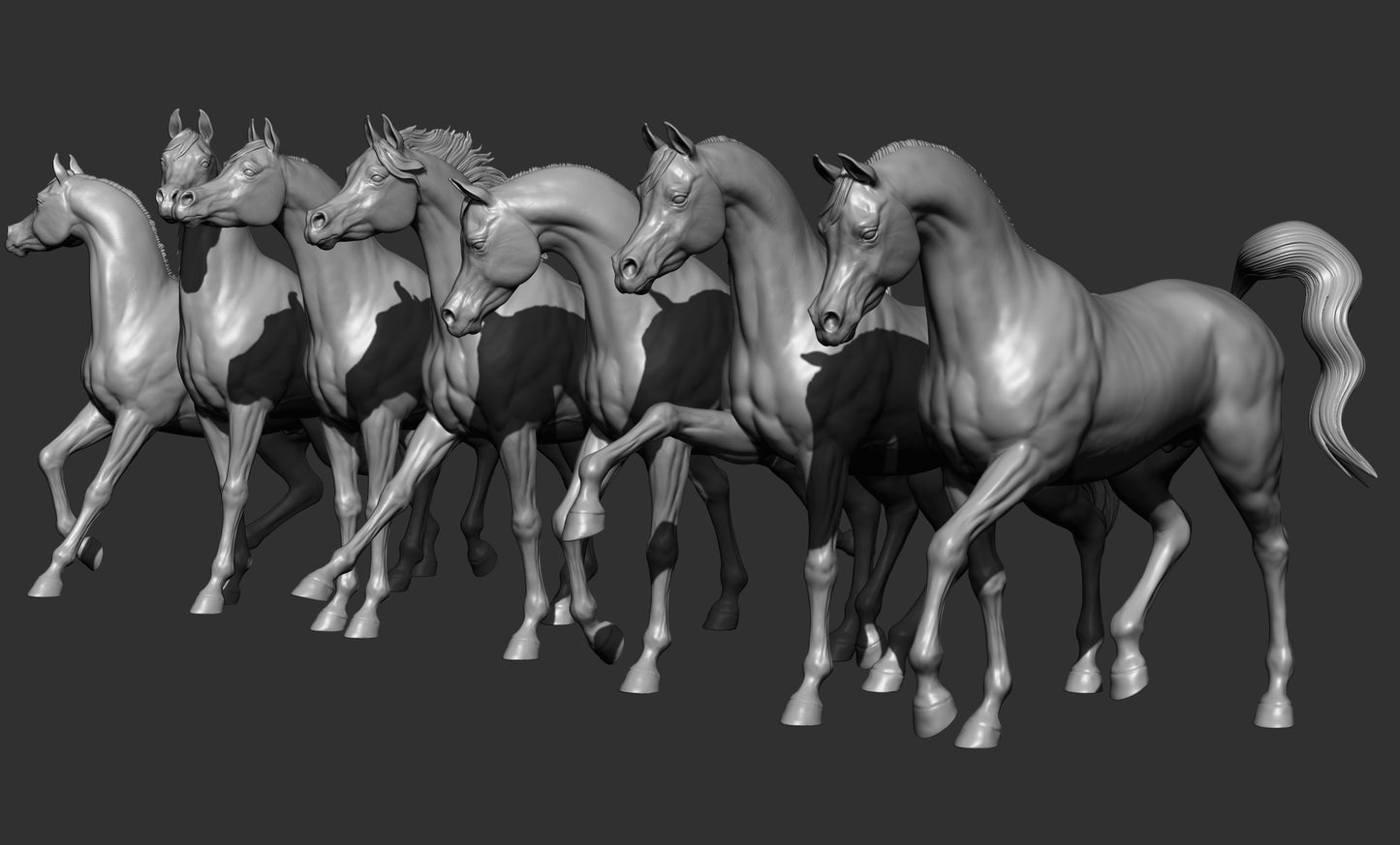 Choose your own pose - Arabian resin- All scales - white resin ready to prep / paint