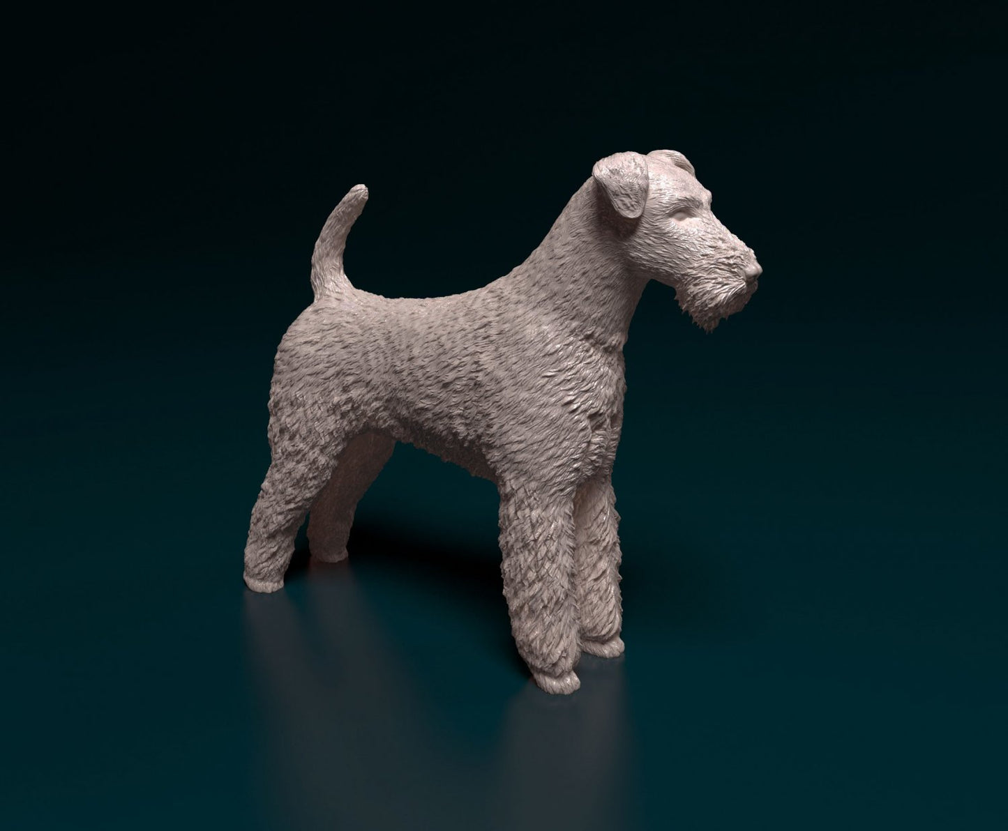 Airdale Terrier artist resin - white resin ready to prep / paint ALL SCALES