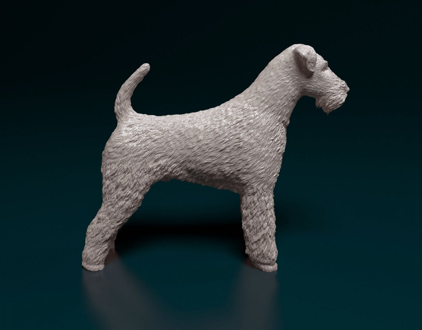 Airdale Terrier artist resin - white resin ready to prep / paint ALL SCALES
