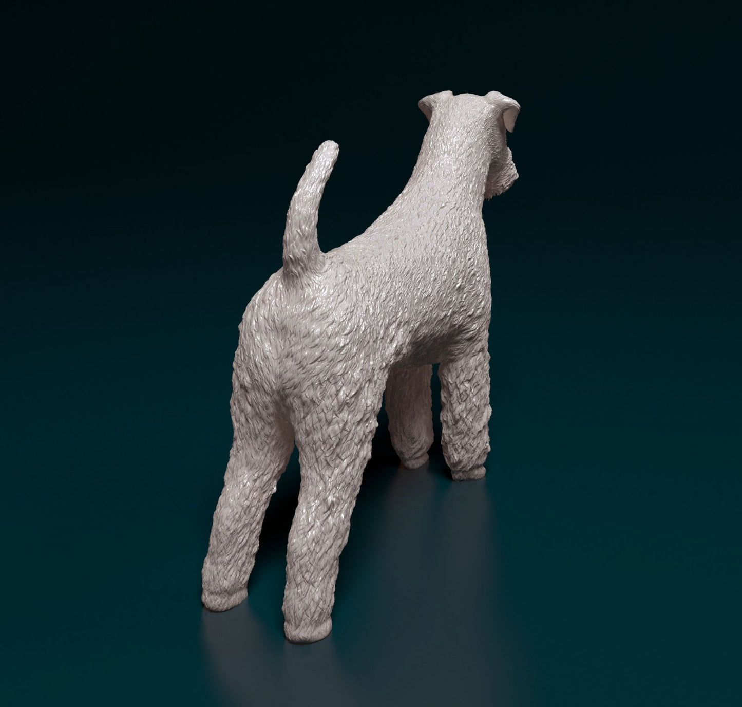 Airdale Terrier artist resin - white resin ready to prep / paint ALL SCALES