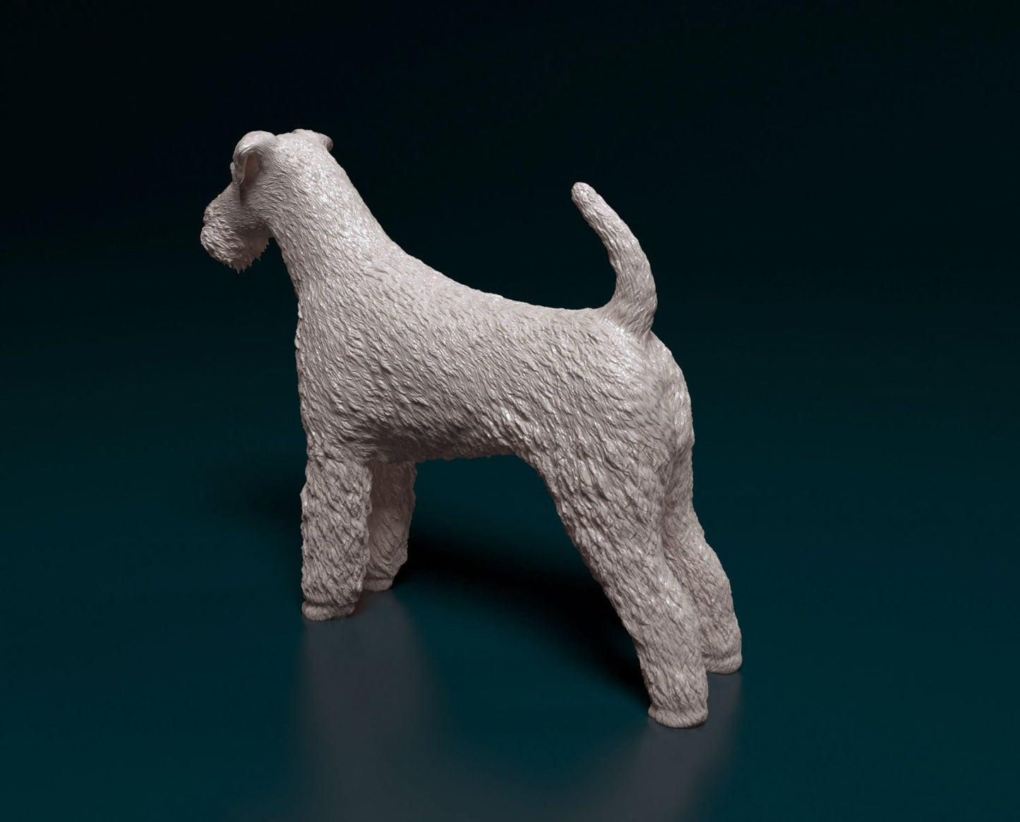 Airdale Terrier artist resin - white resin ready to prep / paint ALL SCALES