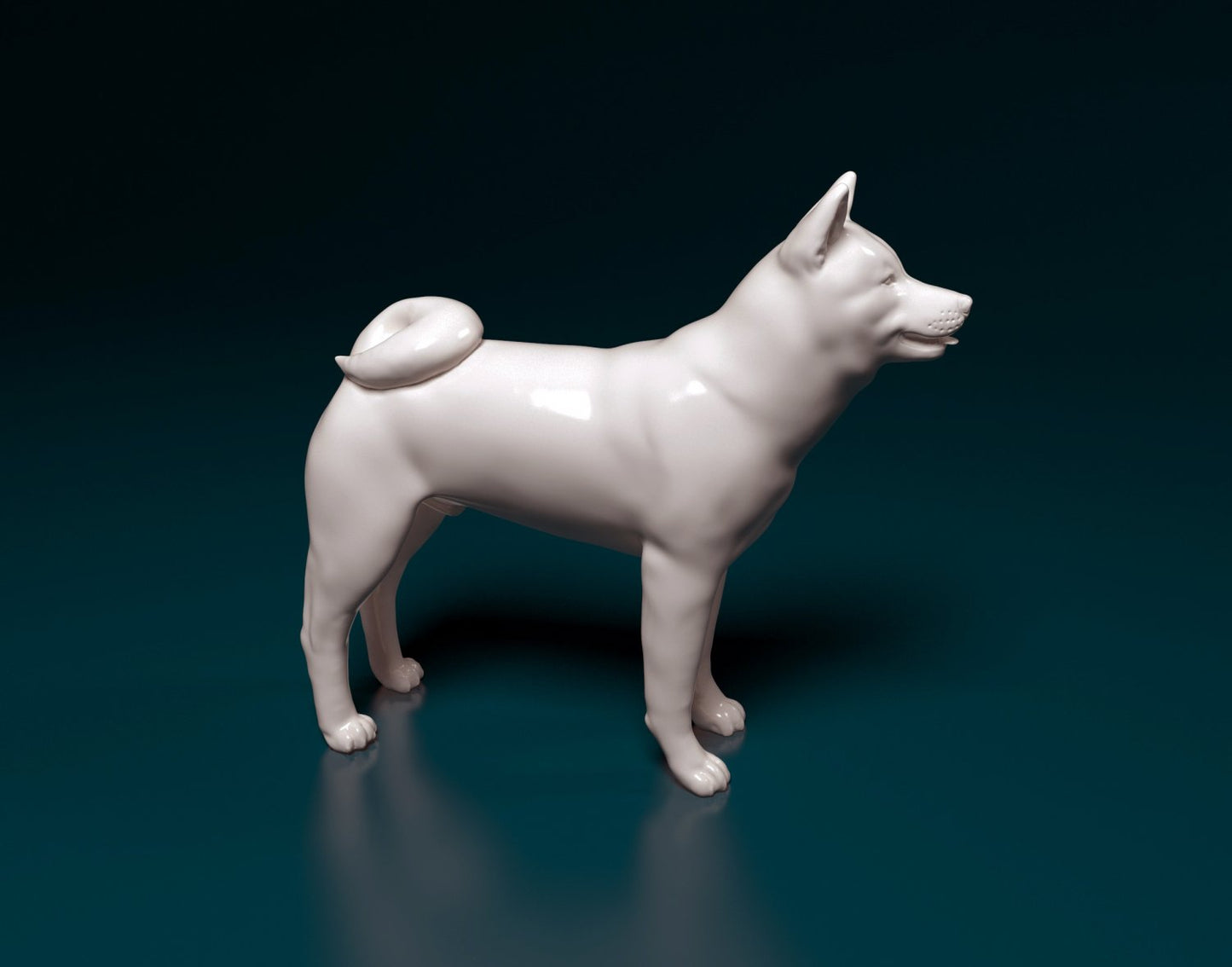 Japanese Akita Inu artist resin - white resin ready to prep / paint ALL SCALES