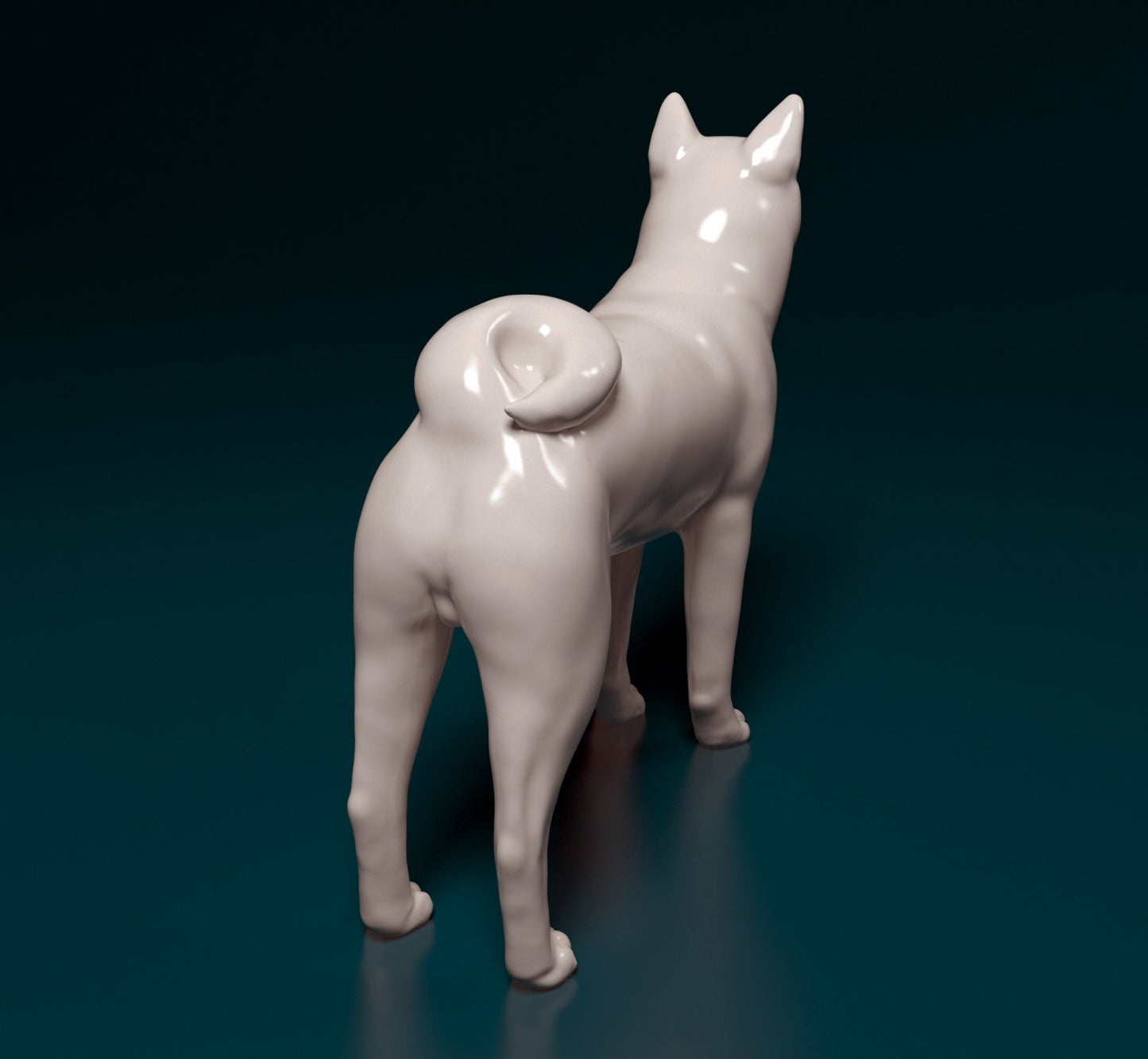 Japanese Akita Inu artist resin - white resin ready to prep / paint ALL SCALES