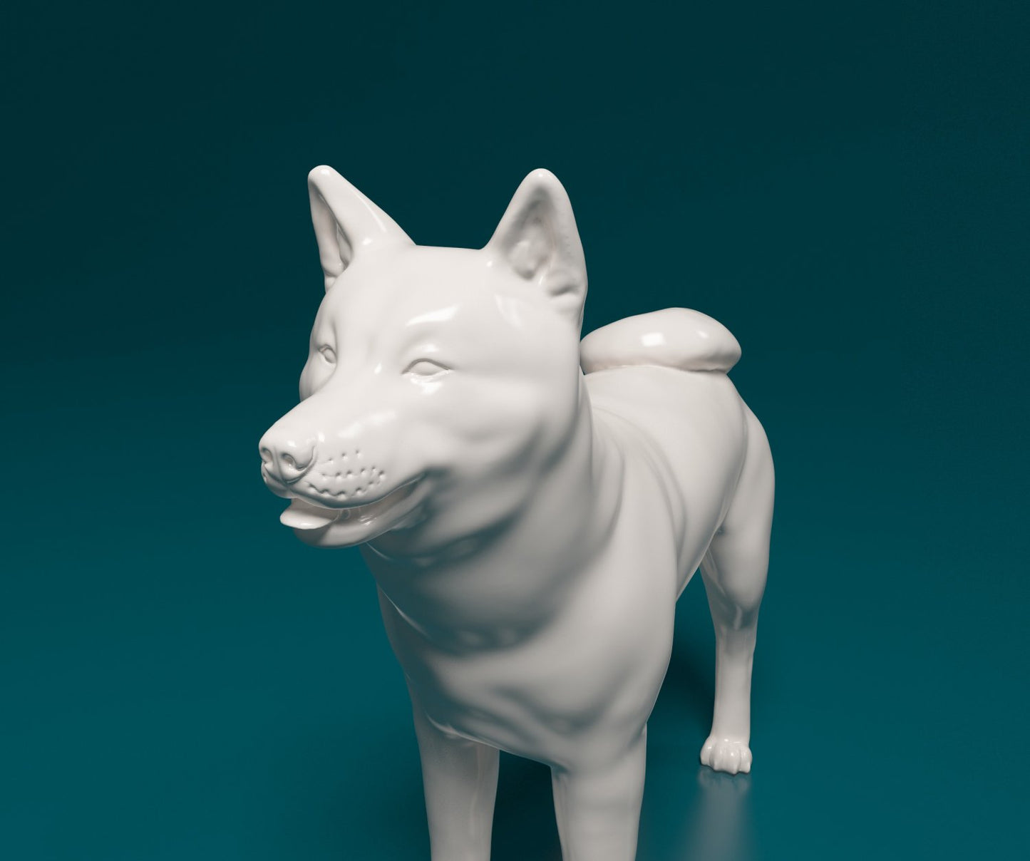 Japanese Akita Inu artist resin - white resin ready to prep / paint ALL SCALES