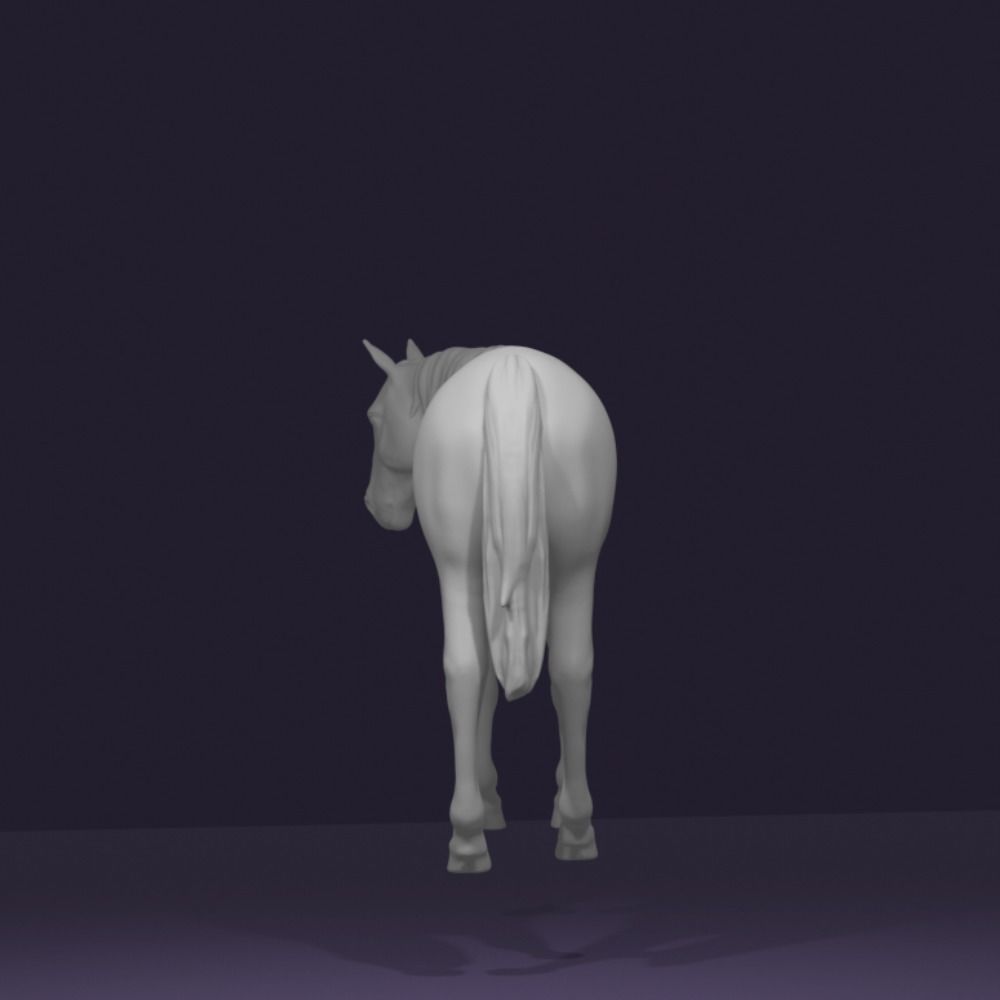 American quater horse 1/32 sm scale - artsit resin white - ready to prep / paint