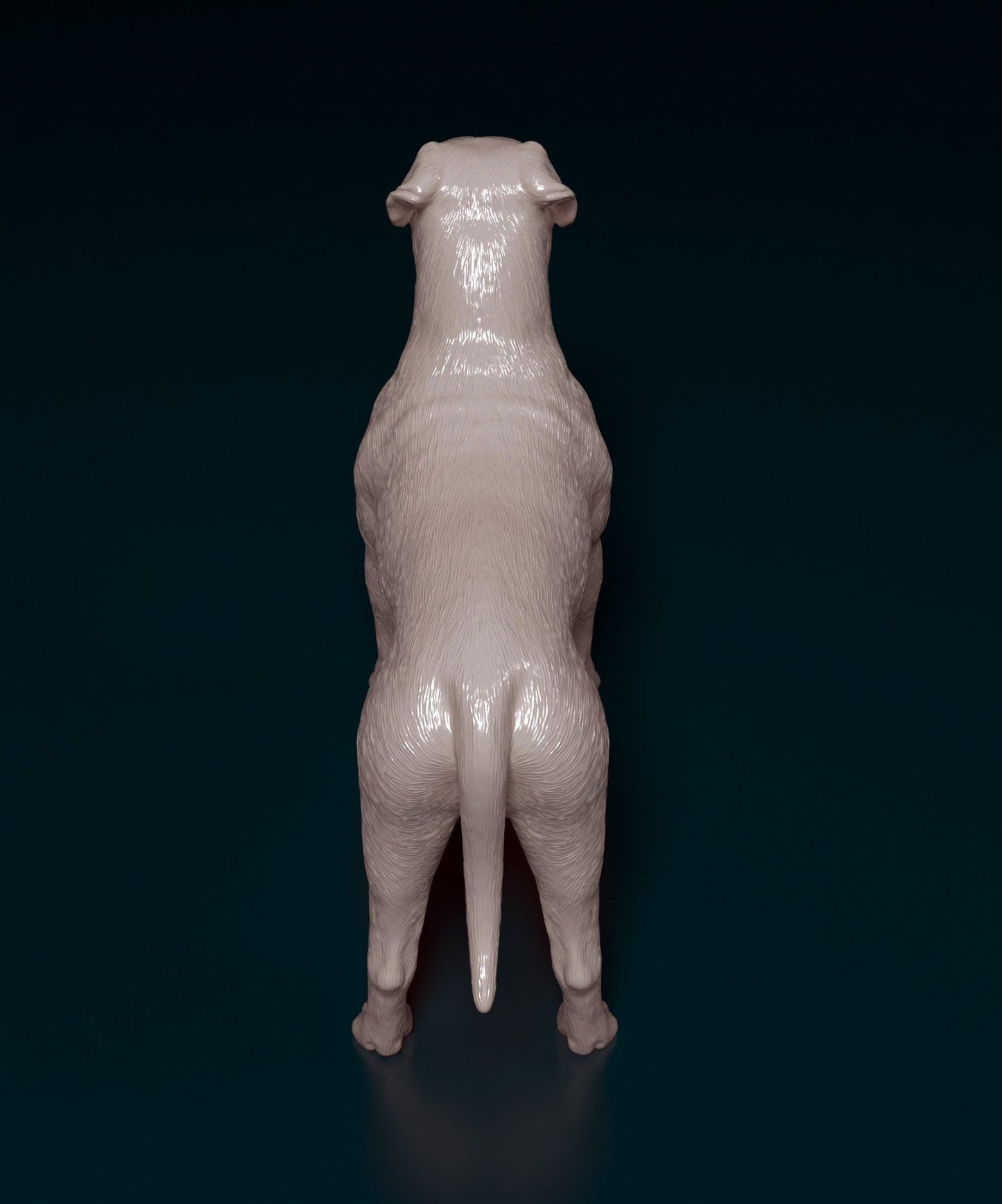 American bulldog standing artist resin - white resin ready to prep / paint ALL SCALES