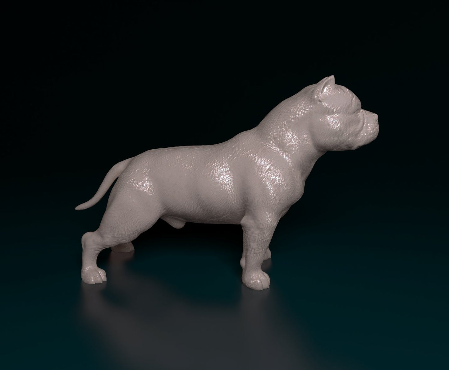 American bully standing artist resin - white resin ready to prep / paint ALL SCALES
