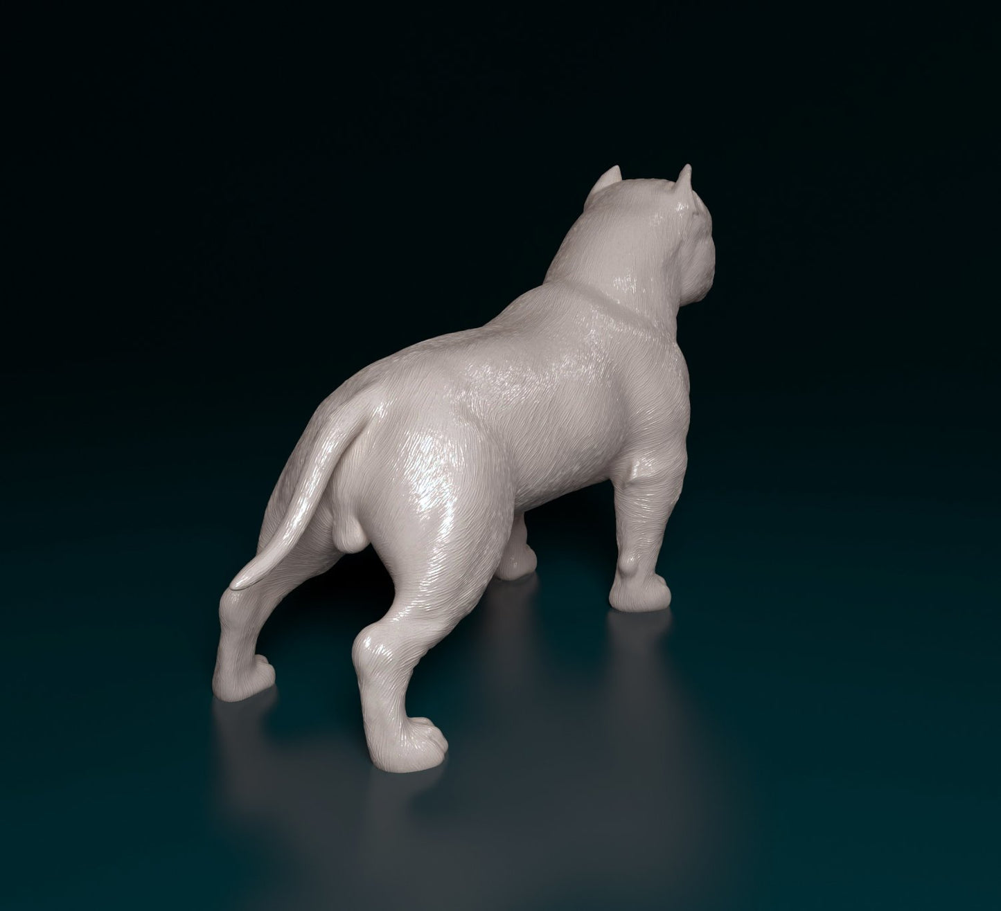 American bully standing artist resin - white resin ready to prep / paint ALL SCALES