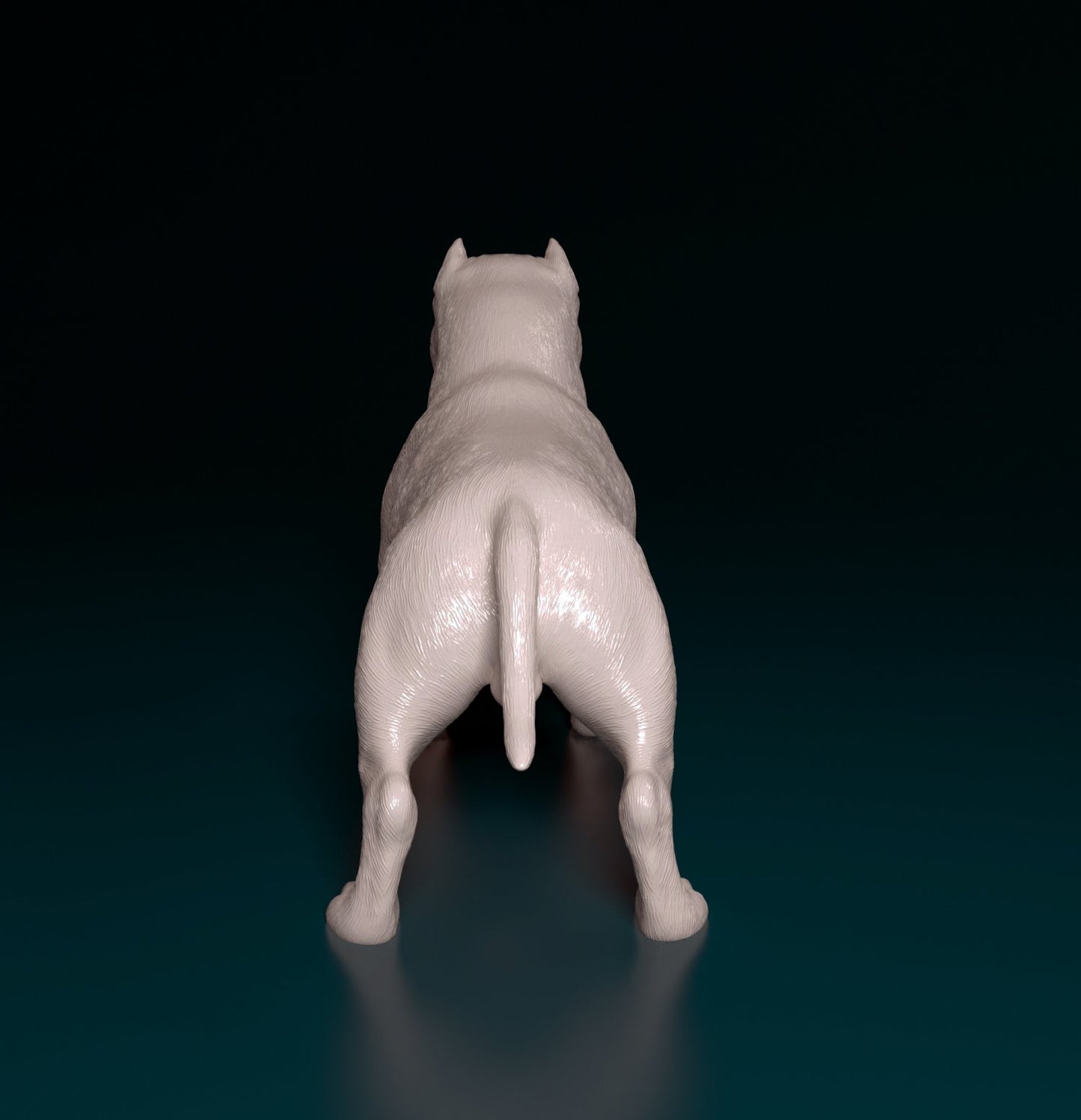 American bully standing artist resin - white resin ready to prep / paint ALL SCALES