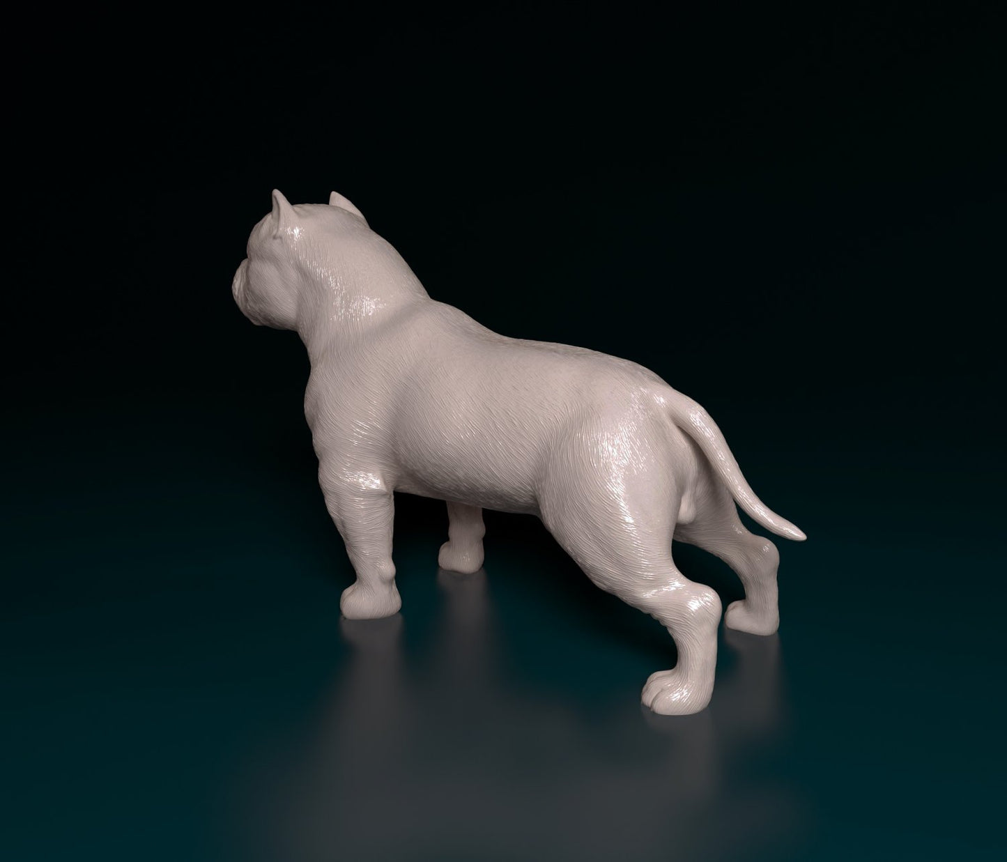 American bully standing artist resin - white resin ready to prep / paint ALL SCALES