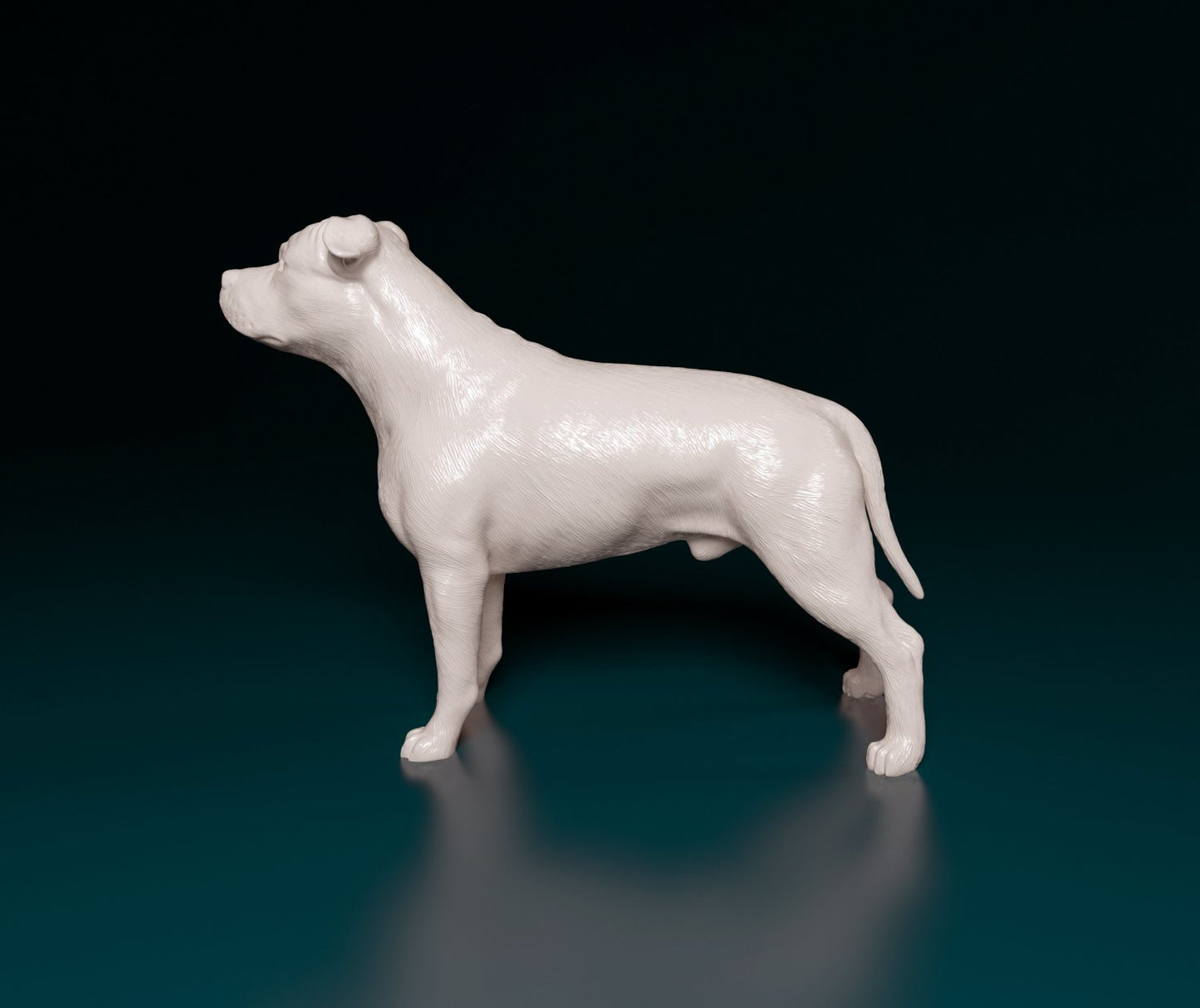 American staffordshire bull terrier 2 artist resin - white resin ready to prep / paint ALL SCALES