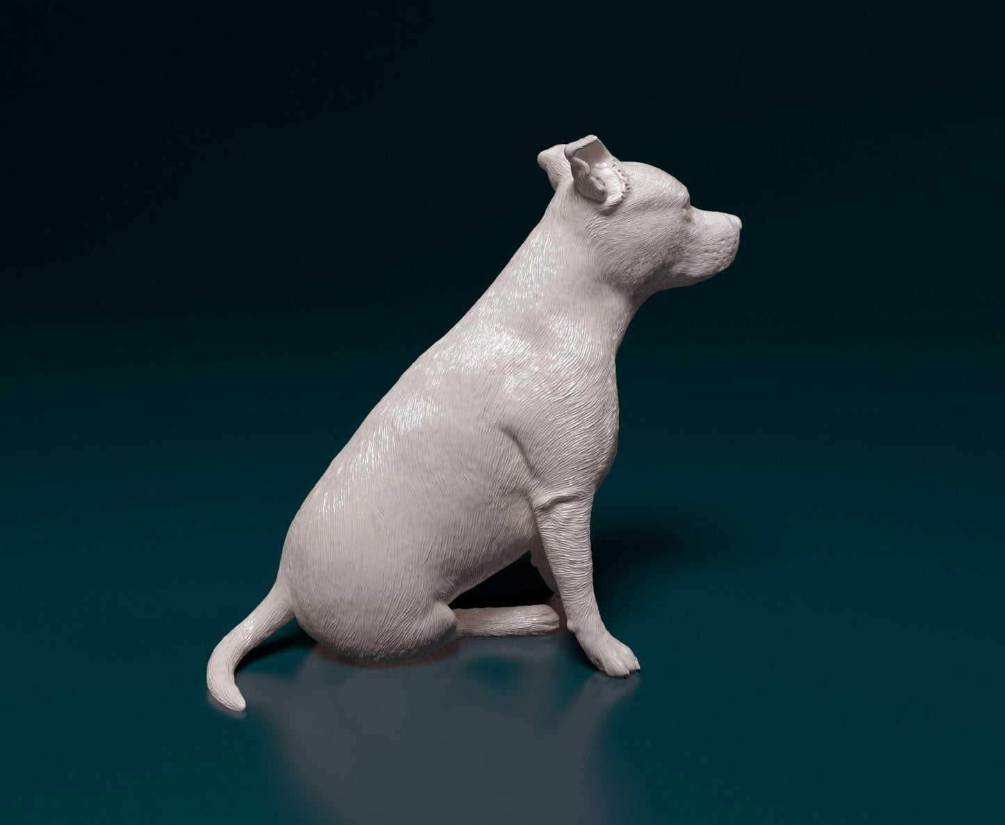 American staffordshire bull terrier artist resin - white resin ready to prep / paint ALL SCALES