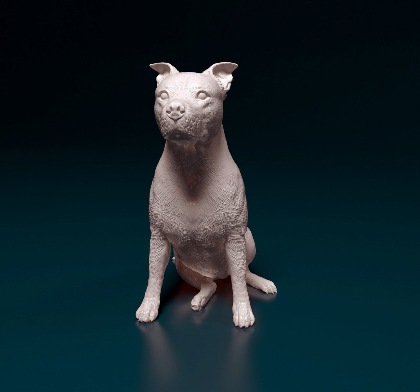 American staffordshire bull terrier artist resin - white resin ready to prep / paint ALL SCALES