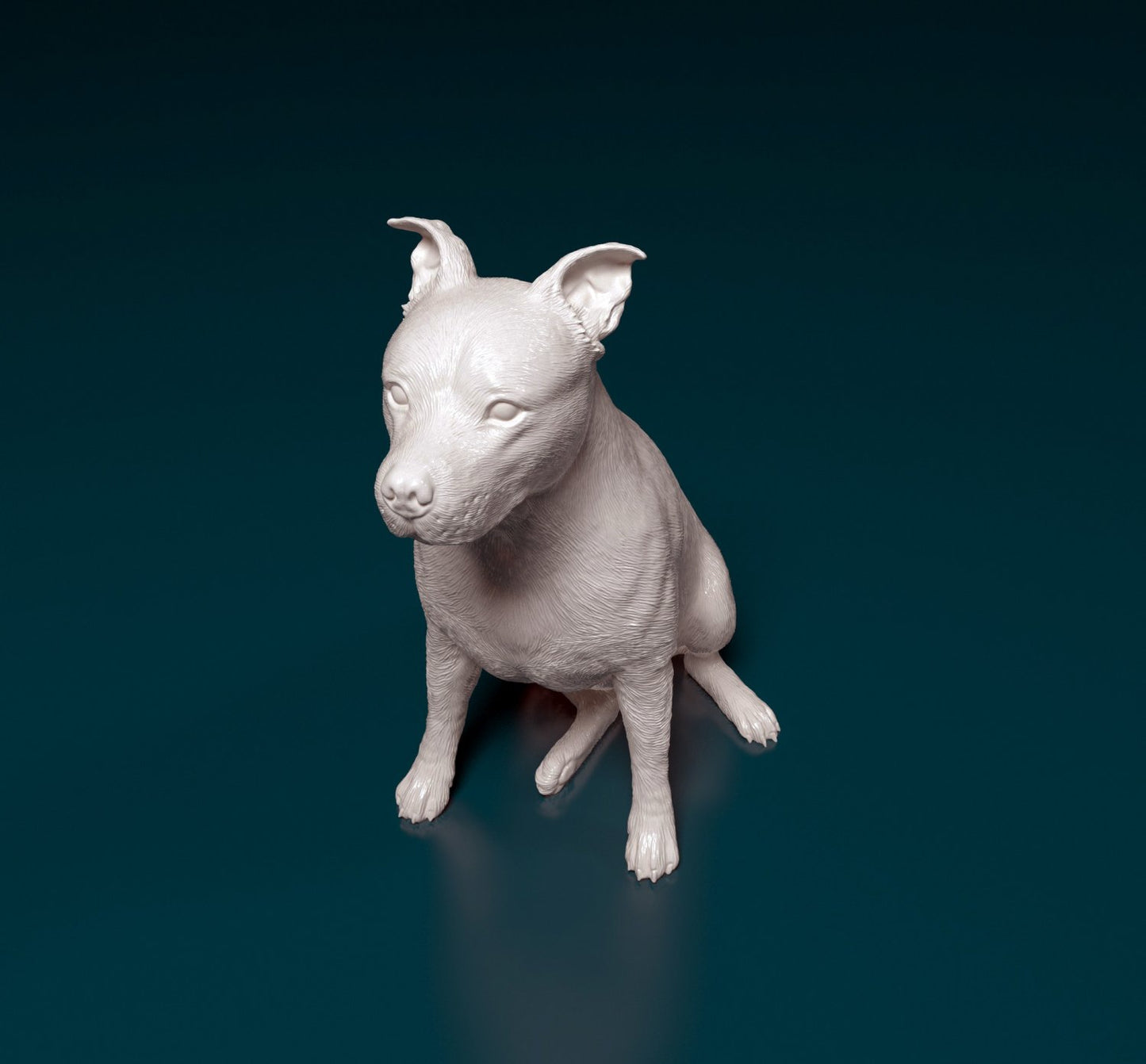 American staffordshire bull terrier artist resin - white resin ready to prep / paint ALL SCALES