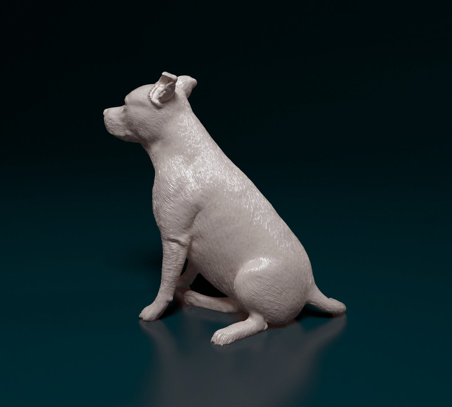 American staffordshire bull terrier artist resin - white resin ready to prep / paint ALL SCALES