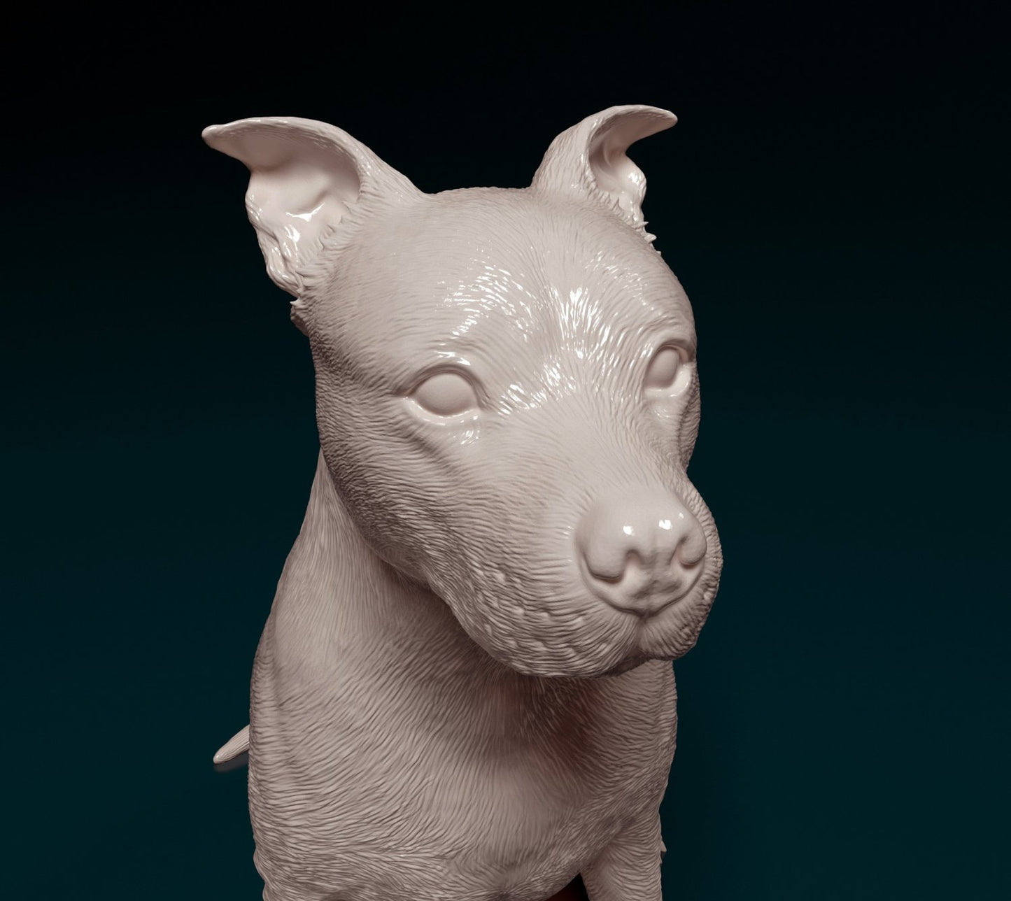 American staffordshire bull terrier artist resin - white resin ready to prep / paint ALL SCALES