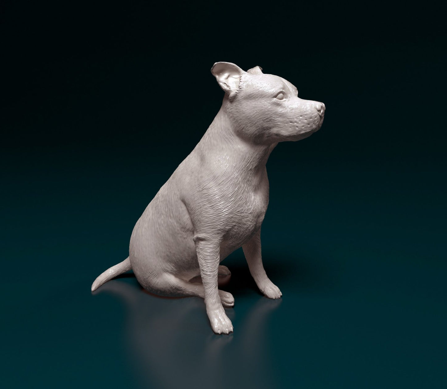 American staffordshire bull terrier artist resin - white resin ready to prep / paint ALL SCALES