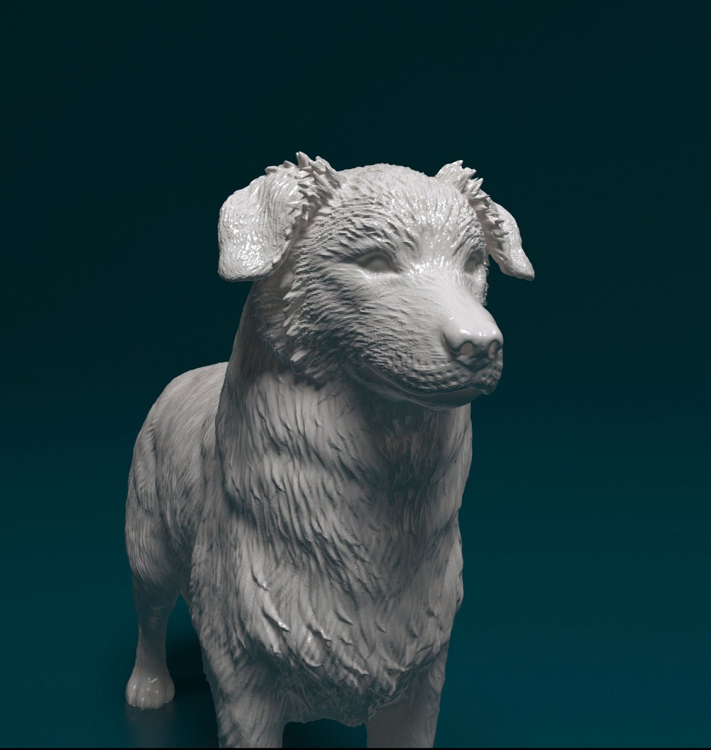 Australian shepherd artist resin - white resin ready to prep / paint ALL SCALES