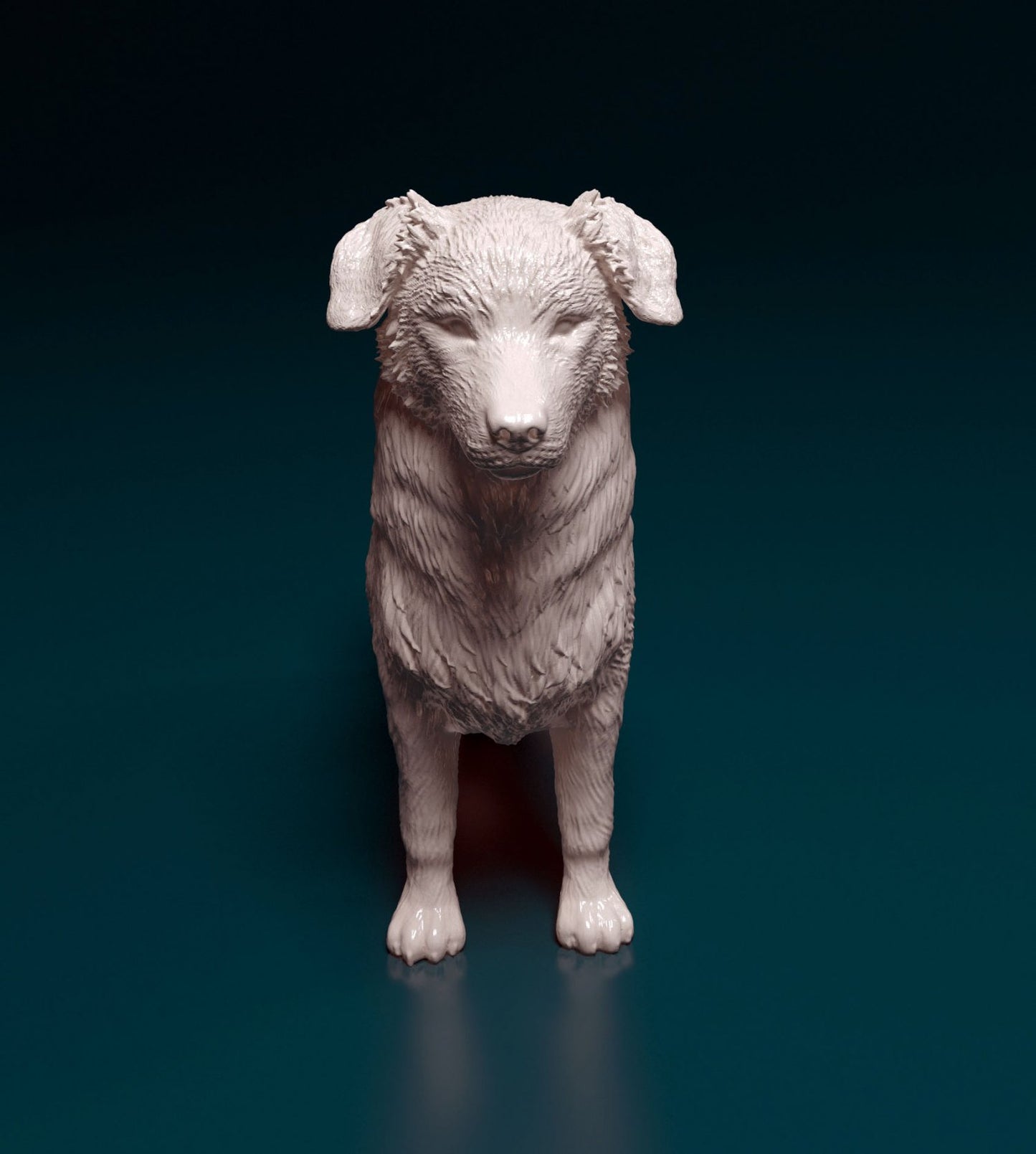 Australian shepherd artist resin - white resin ready to prep / paint ALL SCALES