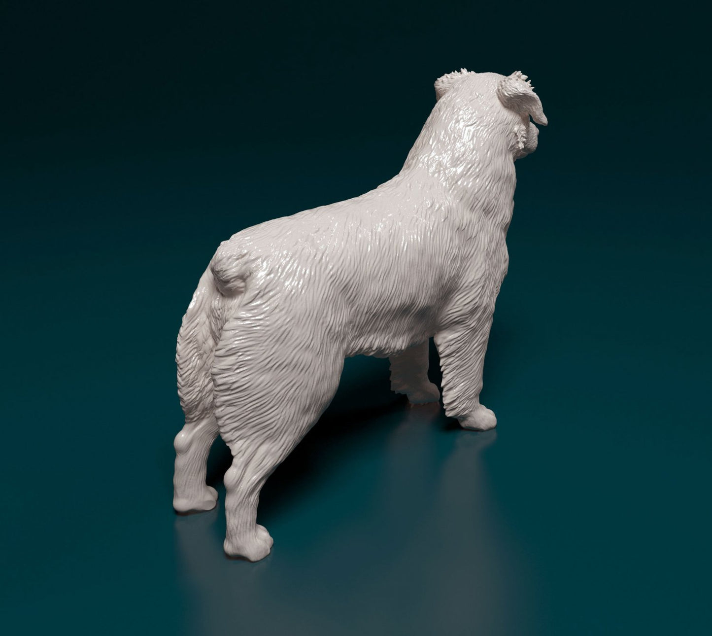 Australian shepherd artist resin - white resin ready to prep / paint ALL SCALES