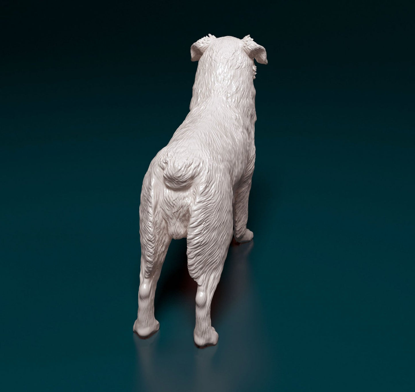 Australian shepherd artist resin - white resin ready to prep / paint ALL SCALES