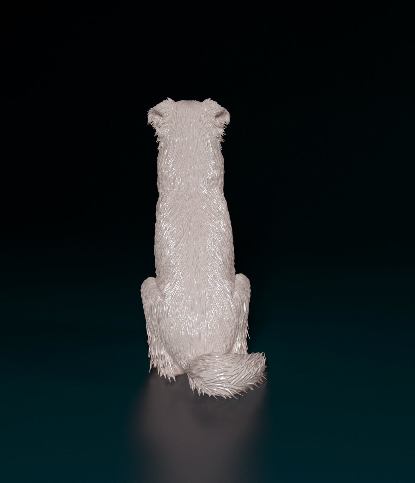 Australian shepherd sitting artist resin - white resin ready to prep / paint ALL SCALES