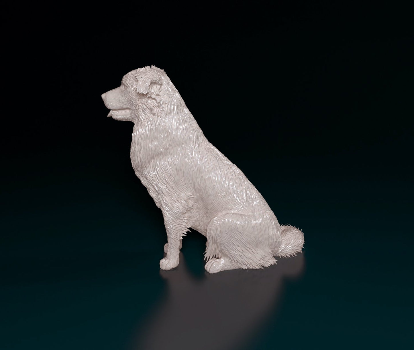Australian shepherd sitting artist resin - white resin ready to prep / paint ALL SCALES