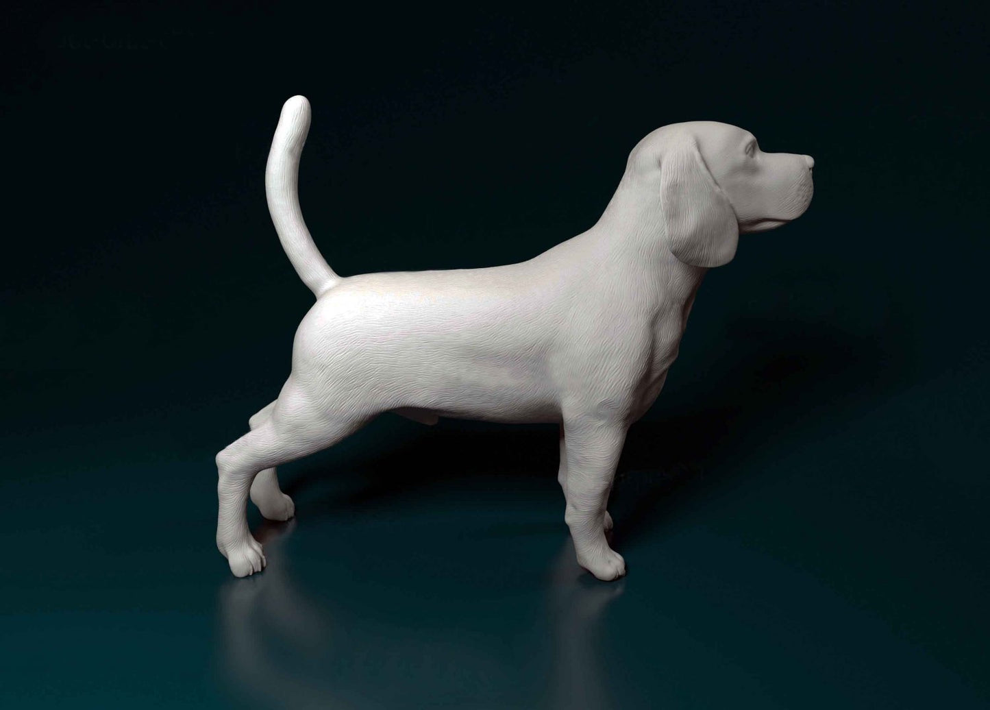 Beagle artist resin - white resin ready to prep / paint ALL SCALES