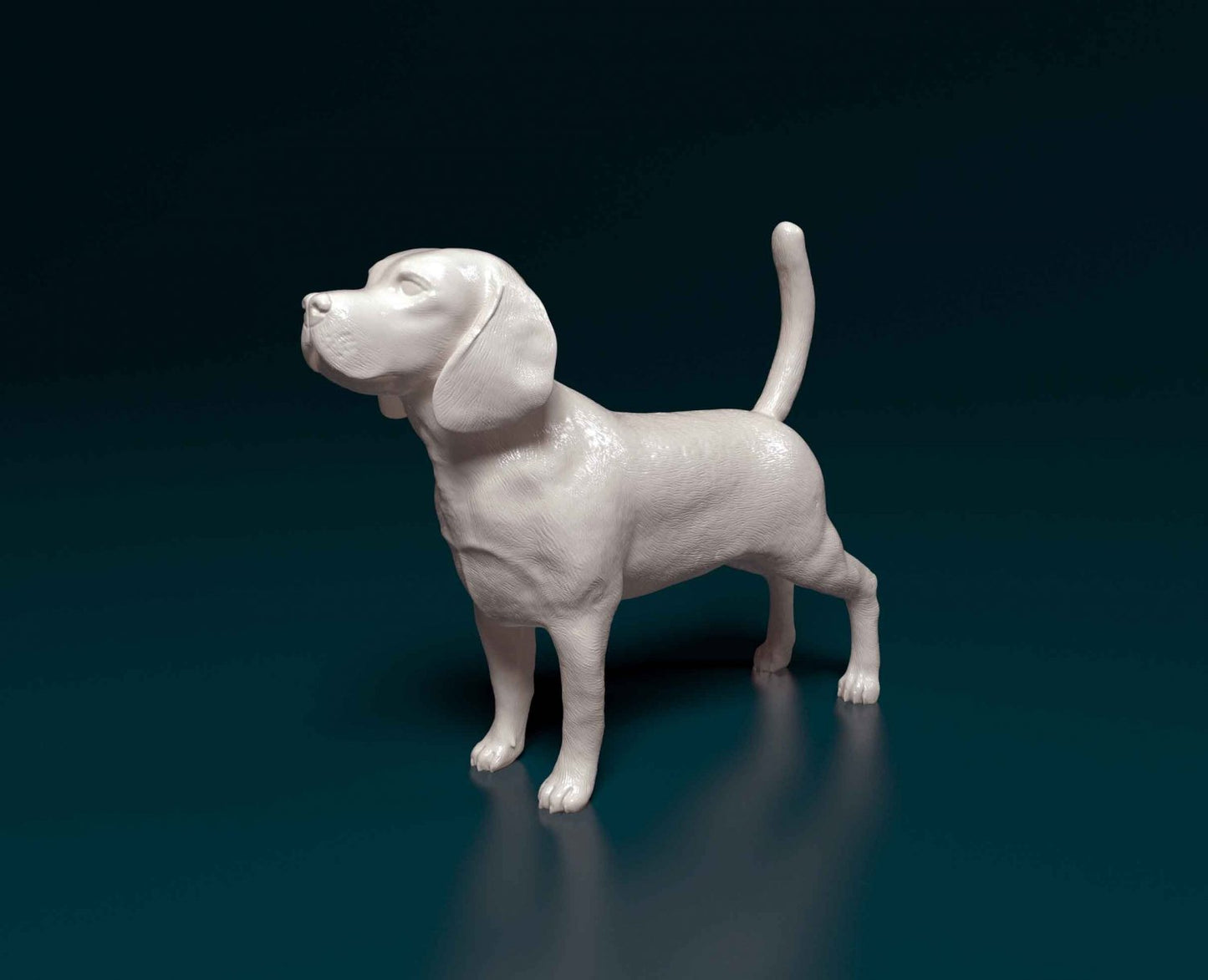 Beagle artist resin - white resin ready to prep / paint ALL SCALES