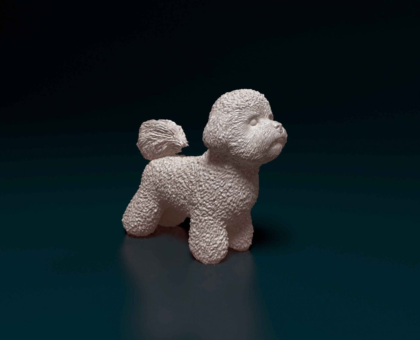 Bichon Frise 2 artist resin - white resin ready to prep / paint ALL SCALES
