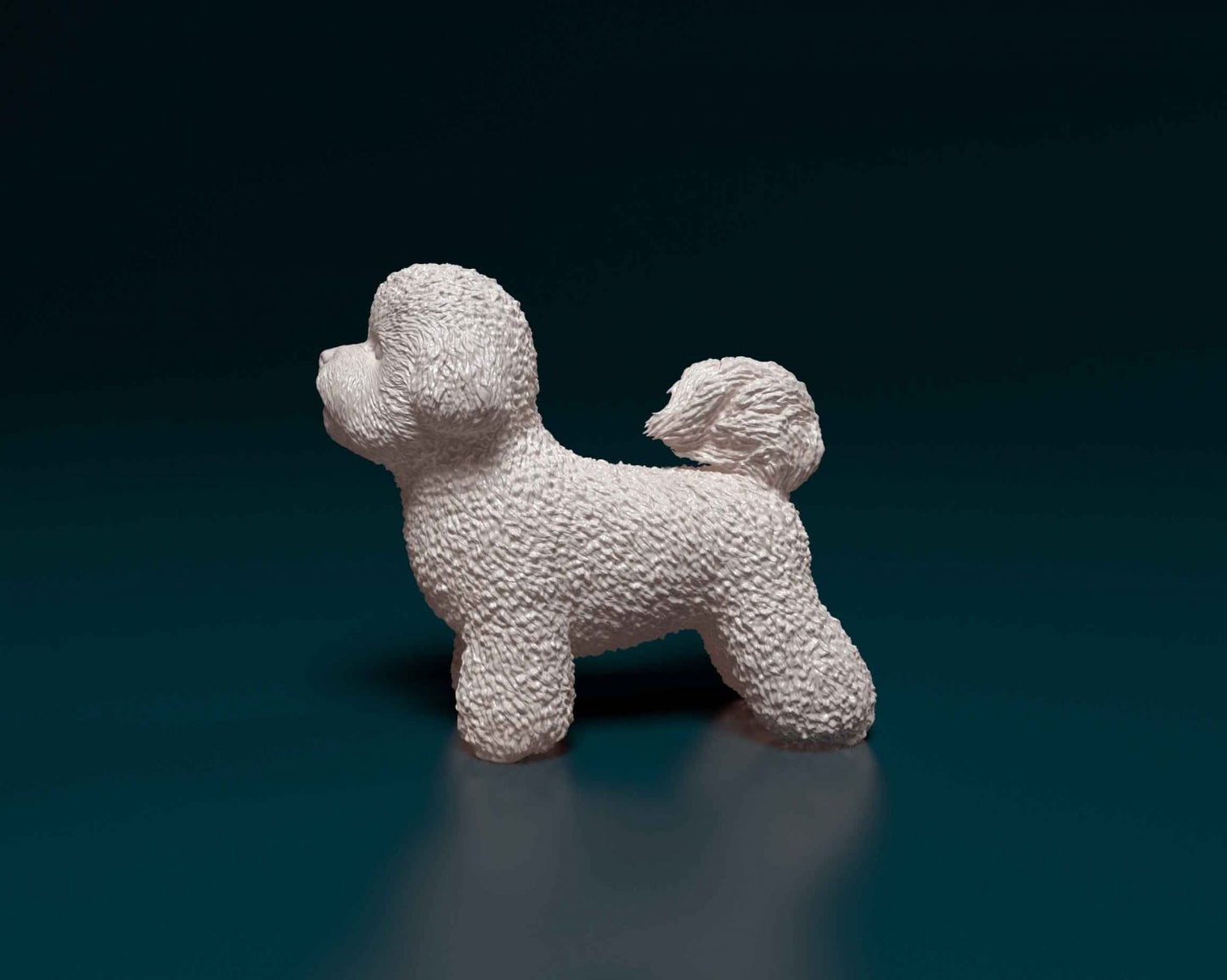 Bichon Frise 2 artist resin - white resin ready to prep / paint ALL SCALES
