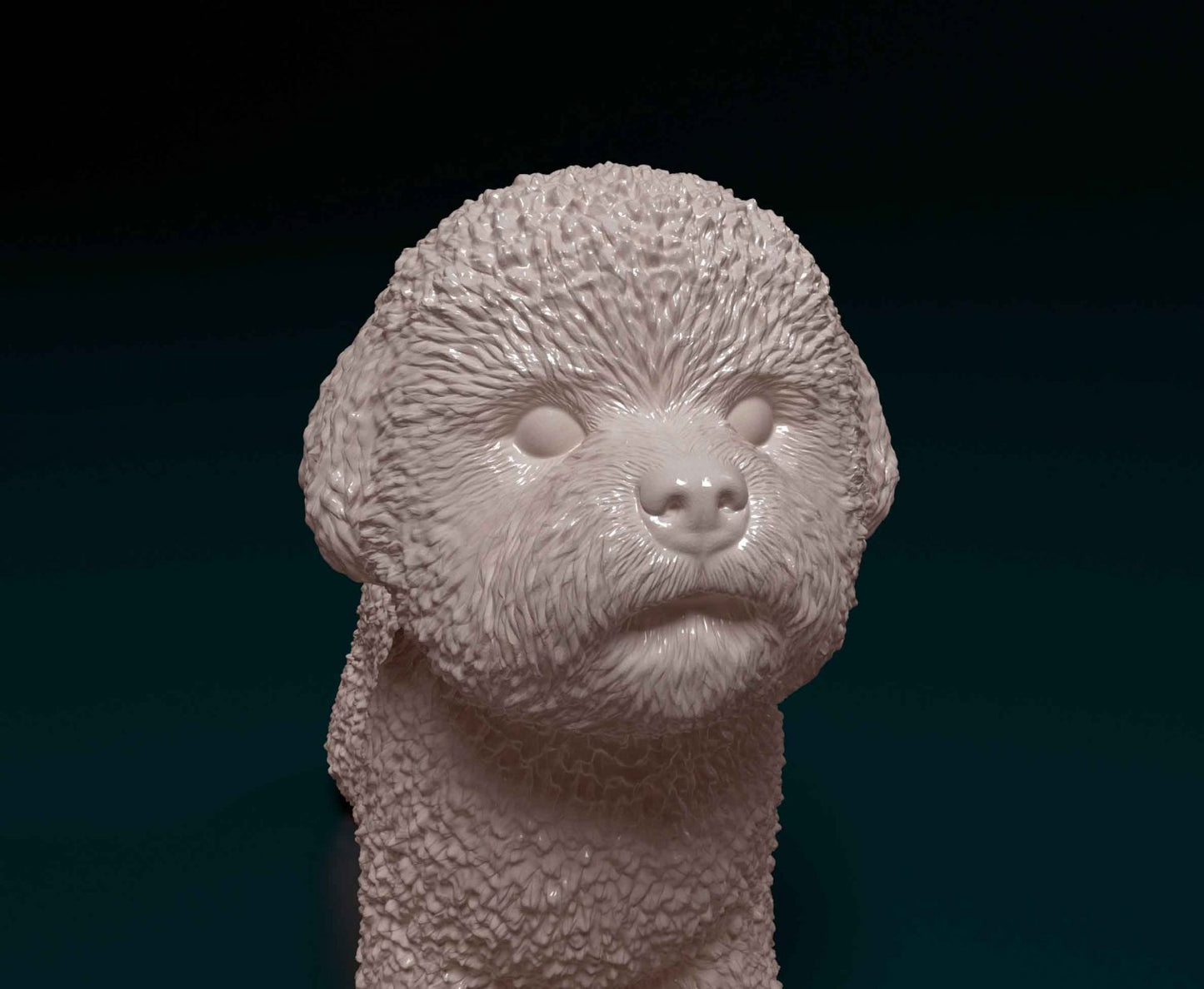 Bichon Frise 2 artist resin - white resin ready to prep / paint ALL SCALES