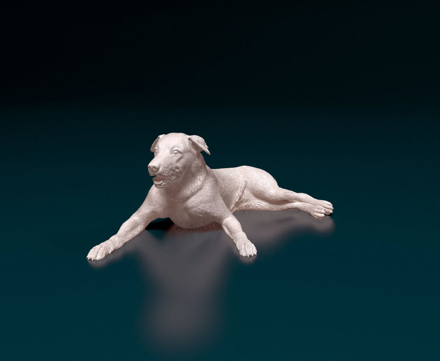 Border collie 2 artist resin - white resin ready to prep / paint ALL SCALES