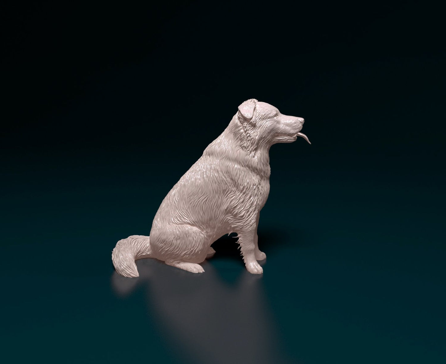 Border collie cross artist resin - white resin ready to prep / paint ALL SCALES
