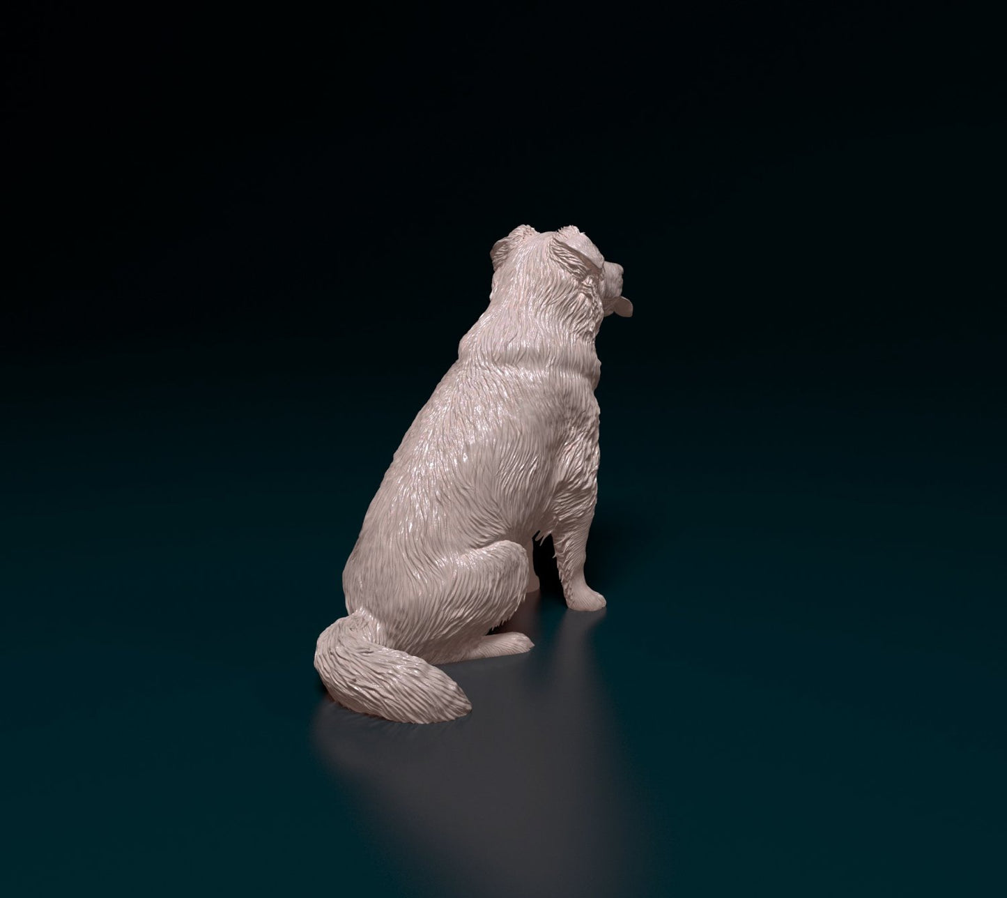 Border collie cross artist resin - white resin ready to prep / paint ALL SCALES