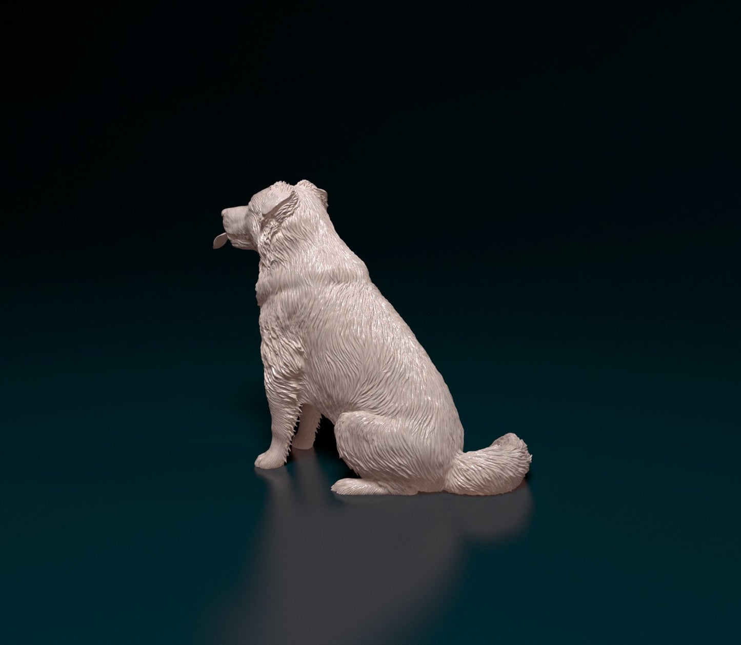 Border collie cross artist resin - white resin ready to prep / paint ALL SCALES