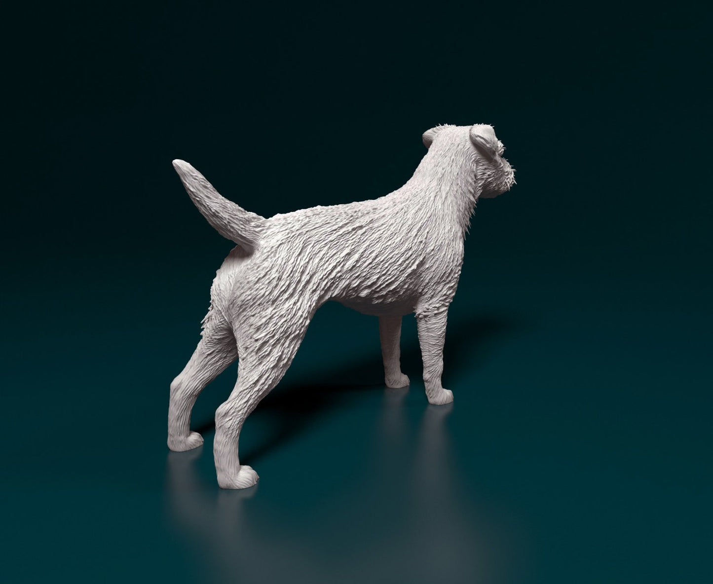 Border terrier artist resin - white resin ready to prep / paint ALL SCALES