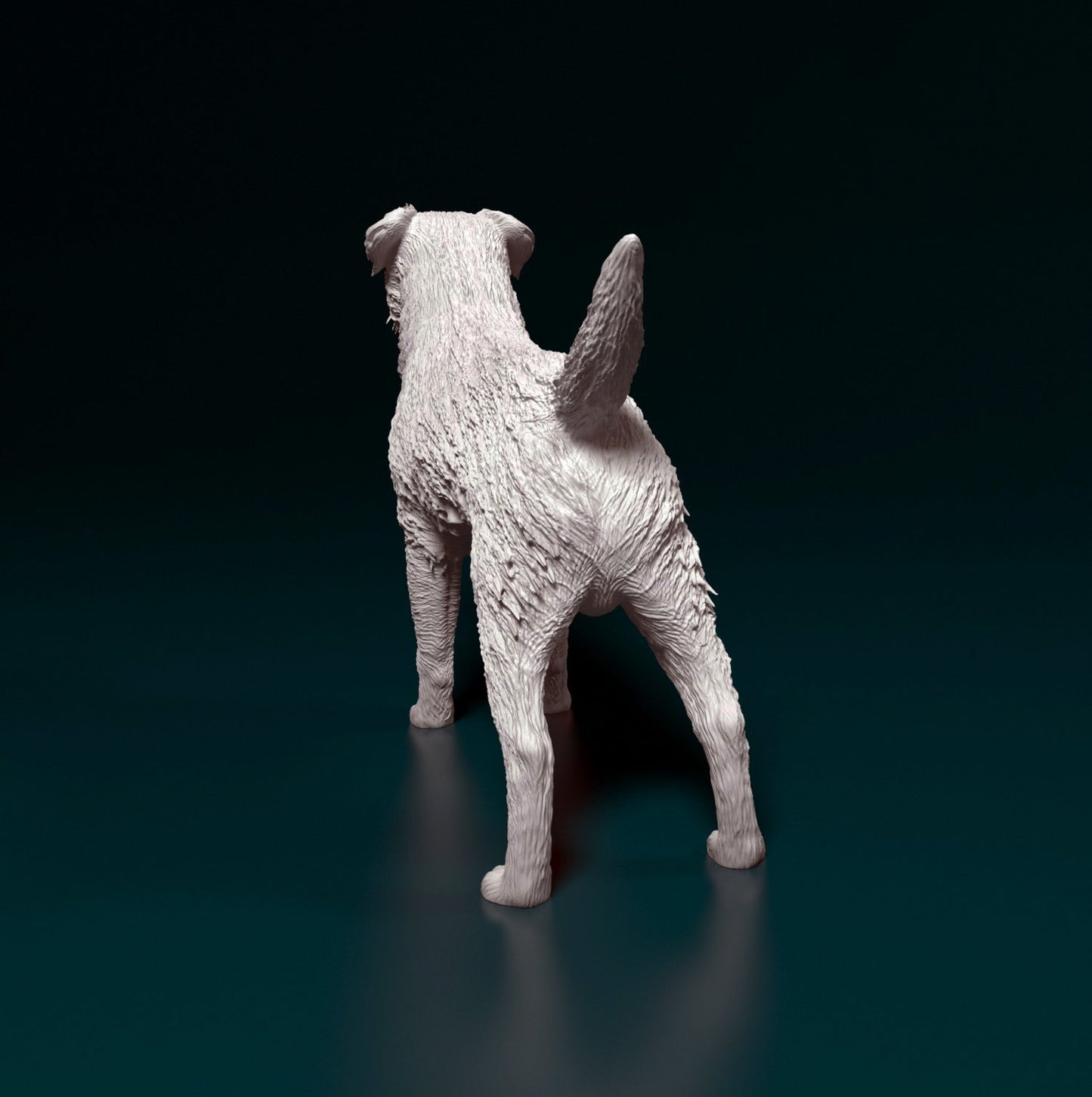 Border terrier artist resin - white resin ready to prep / paint ALL SCALES
