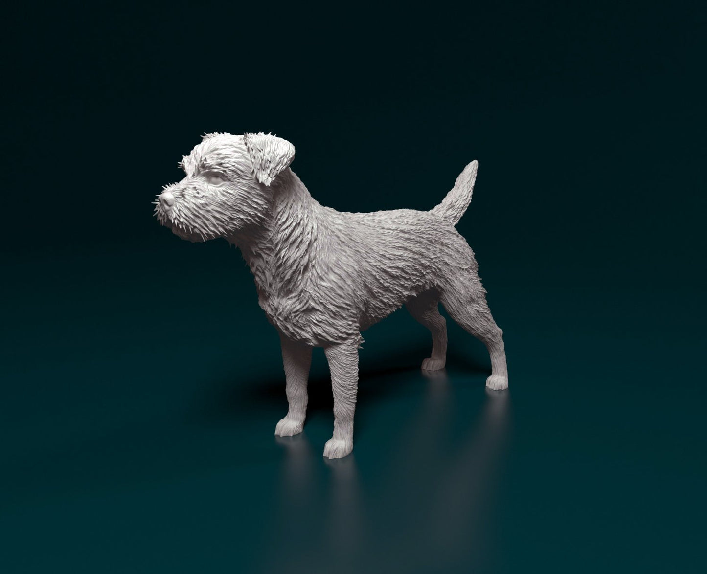 Border terrier artist resin - white resin ready to prep / paint ALL SCALES