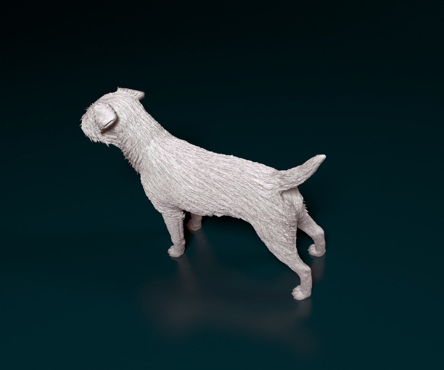 Border terrier artist resin - white resin ready to prep / paint ALL SCALES