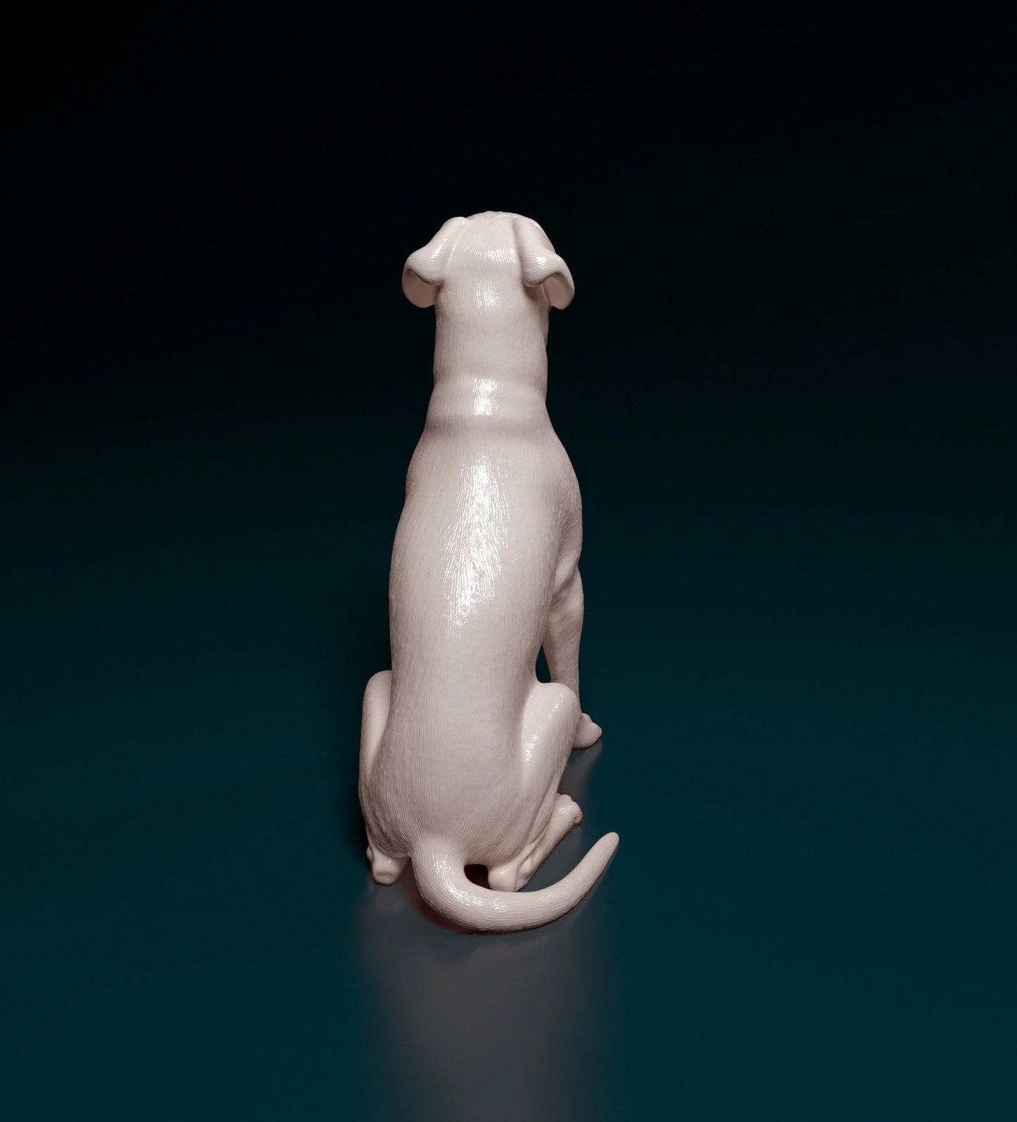 Boxer sitting artist resin - white resin ready to prep / paint ALL SCALES
