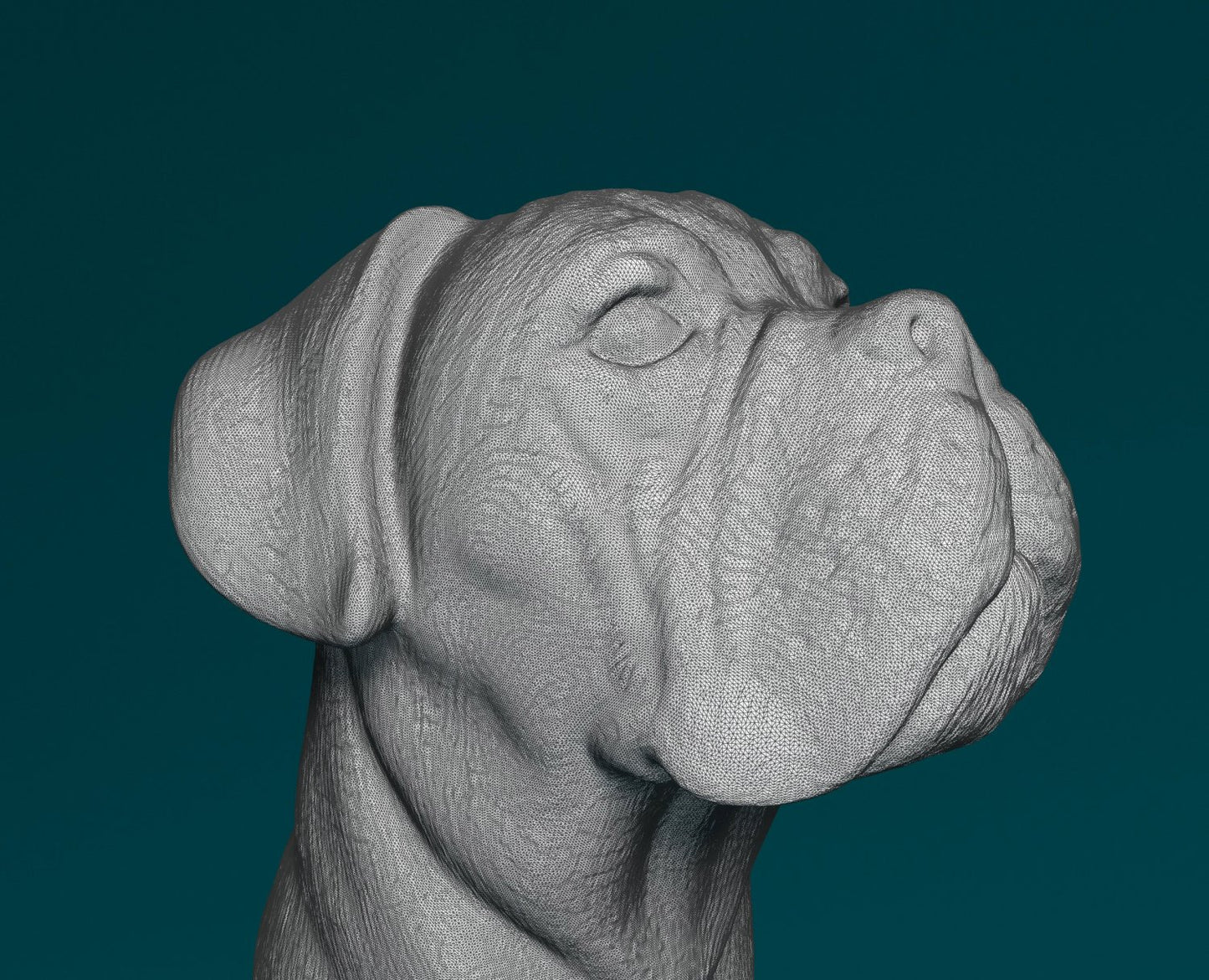 Boxer sitting artist resin - white resin ready to prep / paint ALL SCALES