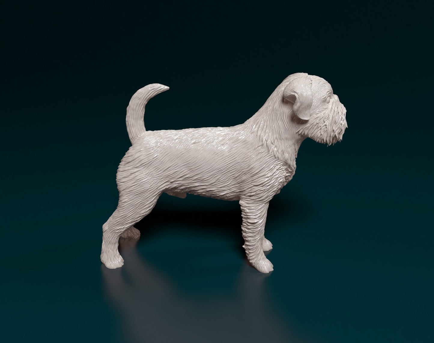 Brussels griffon wire hair artist resin - white resin ready to prep / paint ALL SCALES