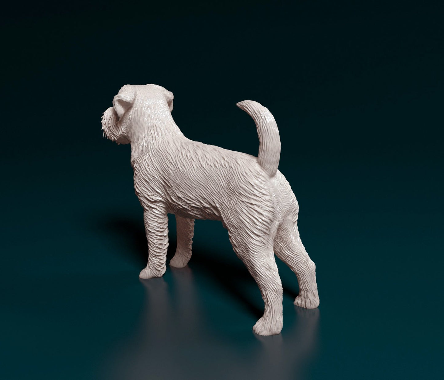 Brussels griffon wire hair artist resin - white resin ready to prep / paint ALL SCALES