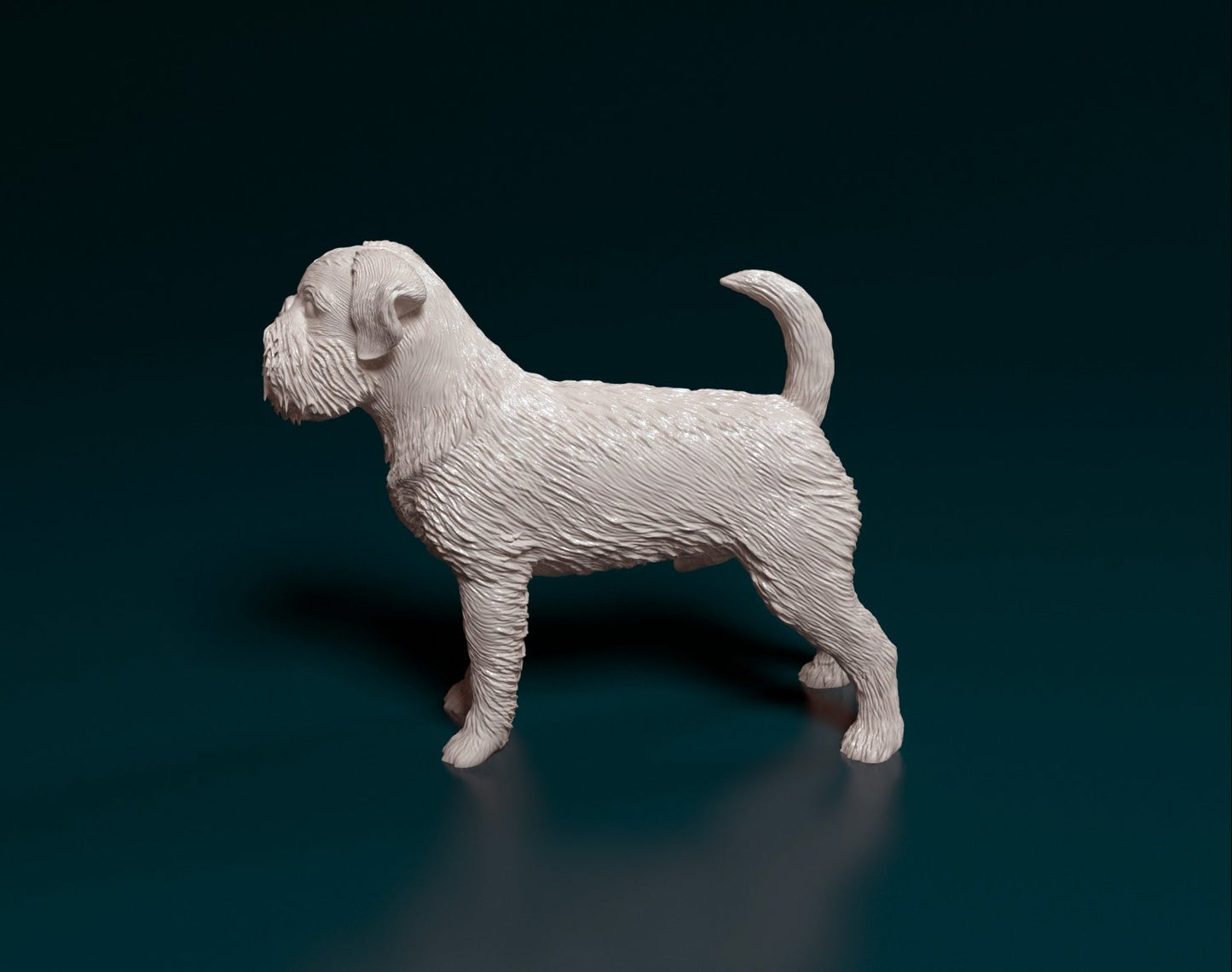 Brussels griffon wire hair artist resin - white resin ready to prep / paint ALL SCALES