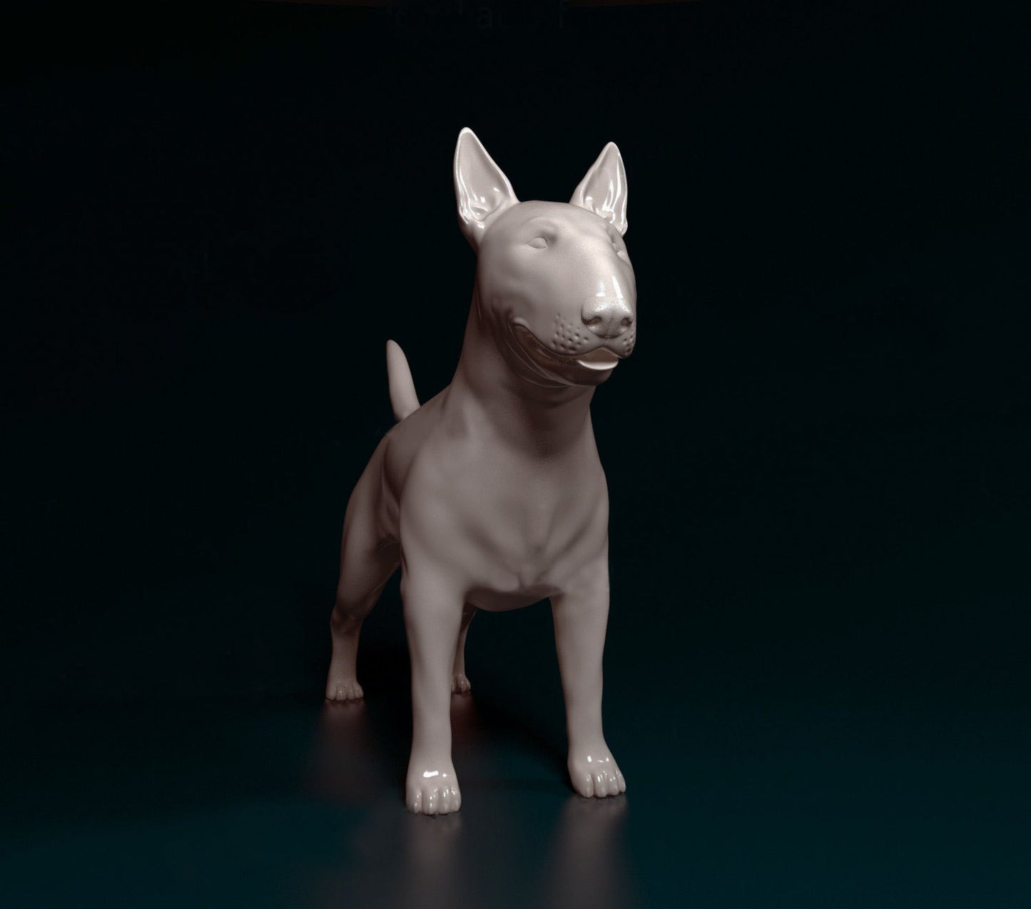 Bull terrier 2 artist resin - white resin ready to prep / paint ALL SCALES