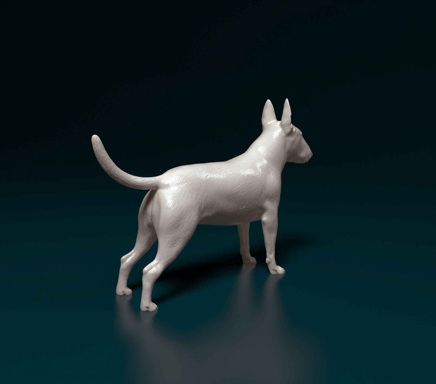Bull terrier 3 artist resin - white resin ready to prep / paint ALL SCALES