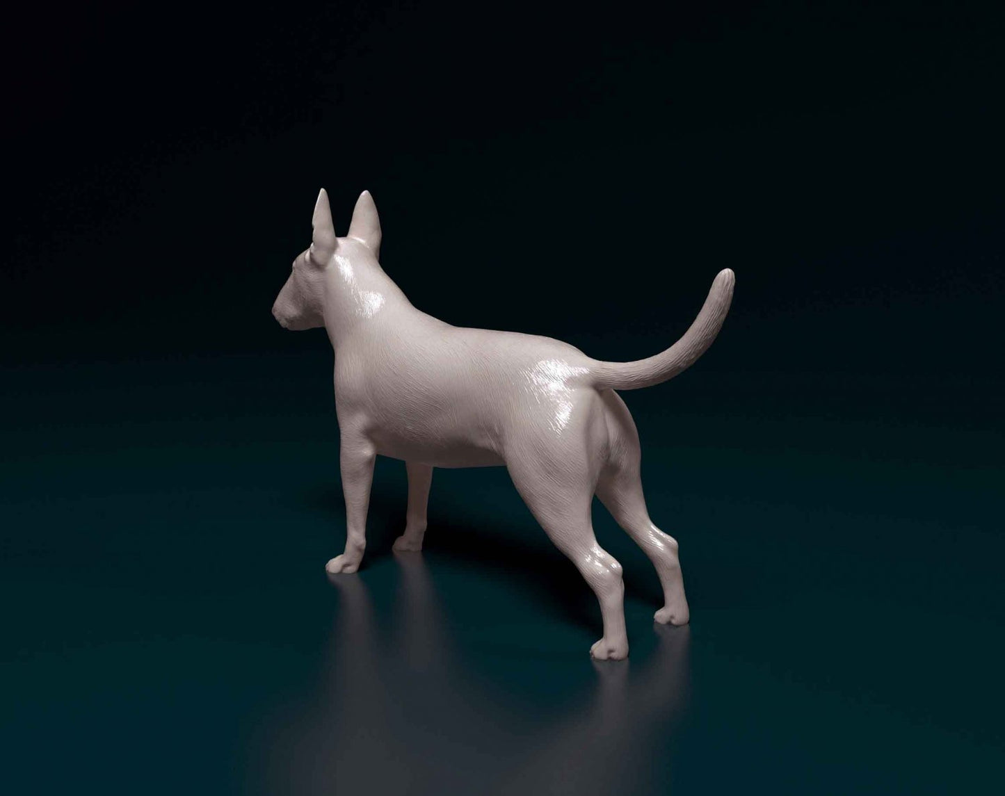 Bull terrier 3 artist resin - white resin ready to prep / paint ALL SCALES
