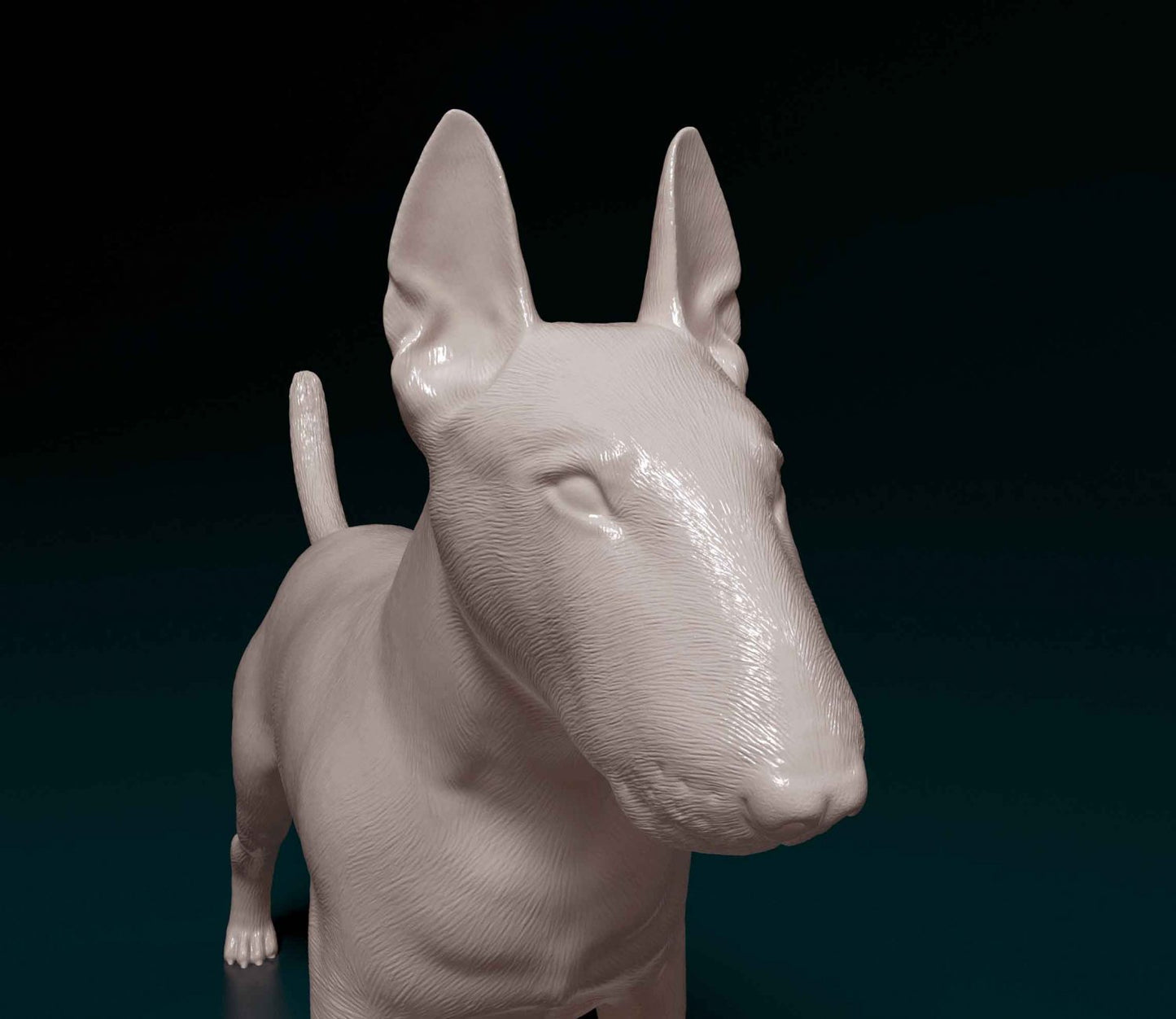 Bull terrier 3 artist resin - white resin ready to prep / paint ALL SCALES