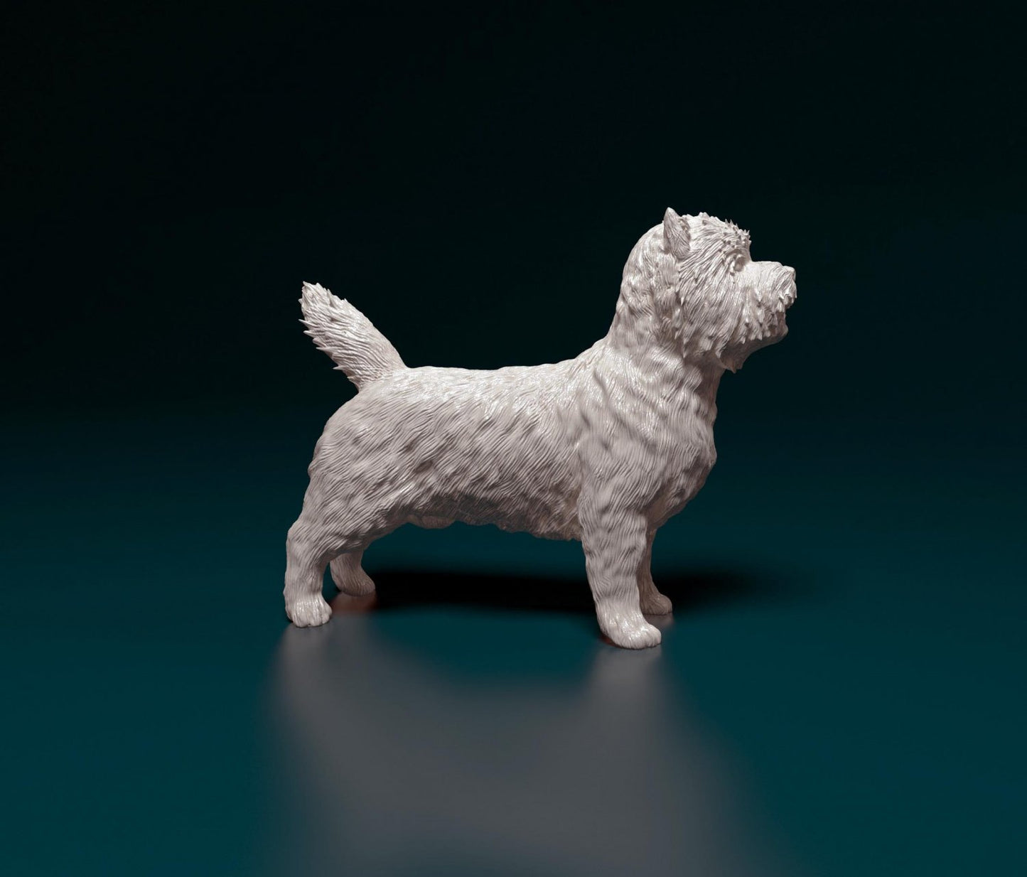 Cairn terrier artist resin - white resin ready to prep / paint ALL SCALES